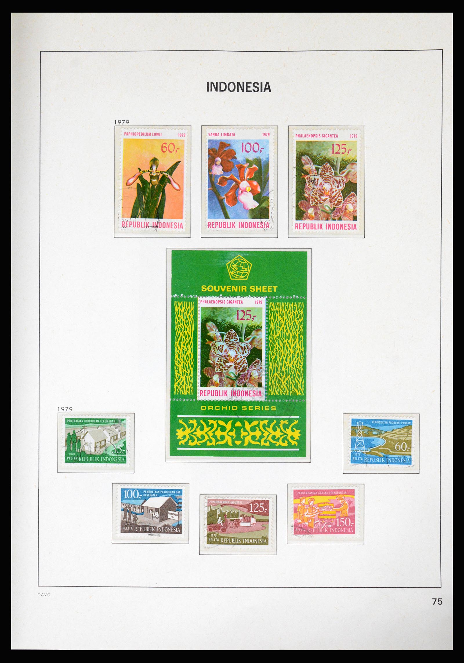37069 076 - Postzegelverzameling 37069 Indonesië 1948-1980.