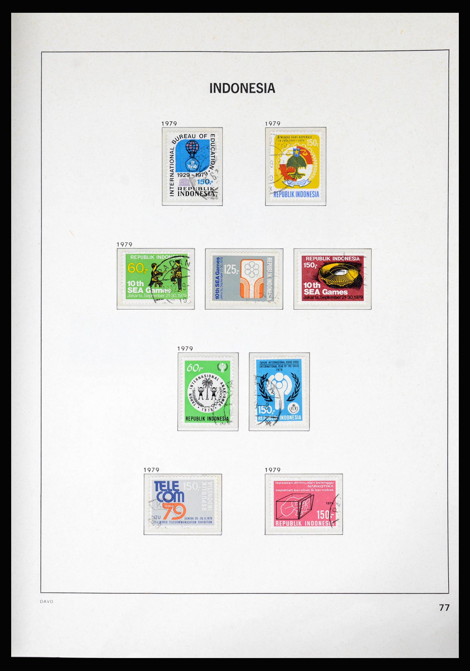 37069 078 - Postzegelverzameling 37069 Indonesië 1948-1980.
