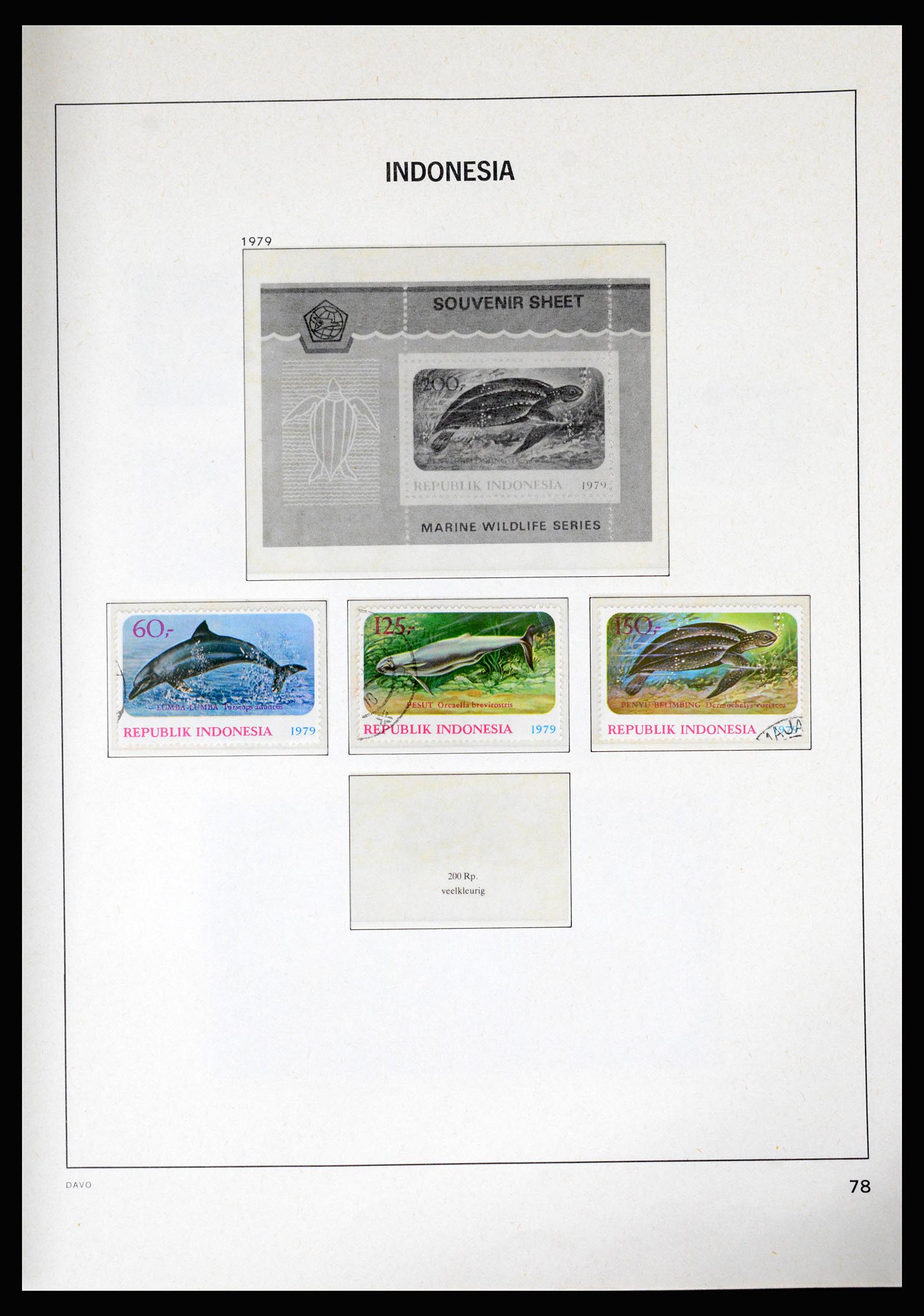 37069 079 - Postzegelverzameling 37069 Indonesië 1948-1980.