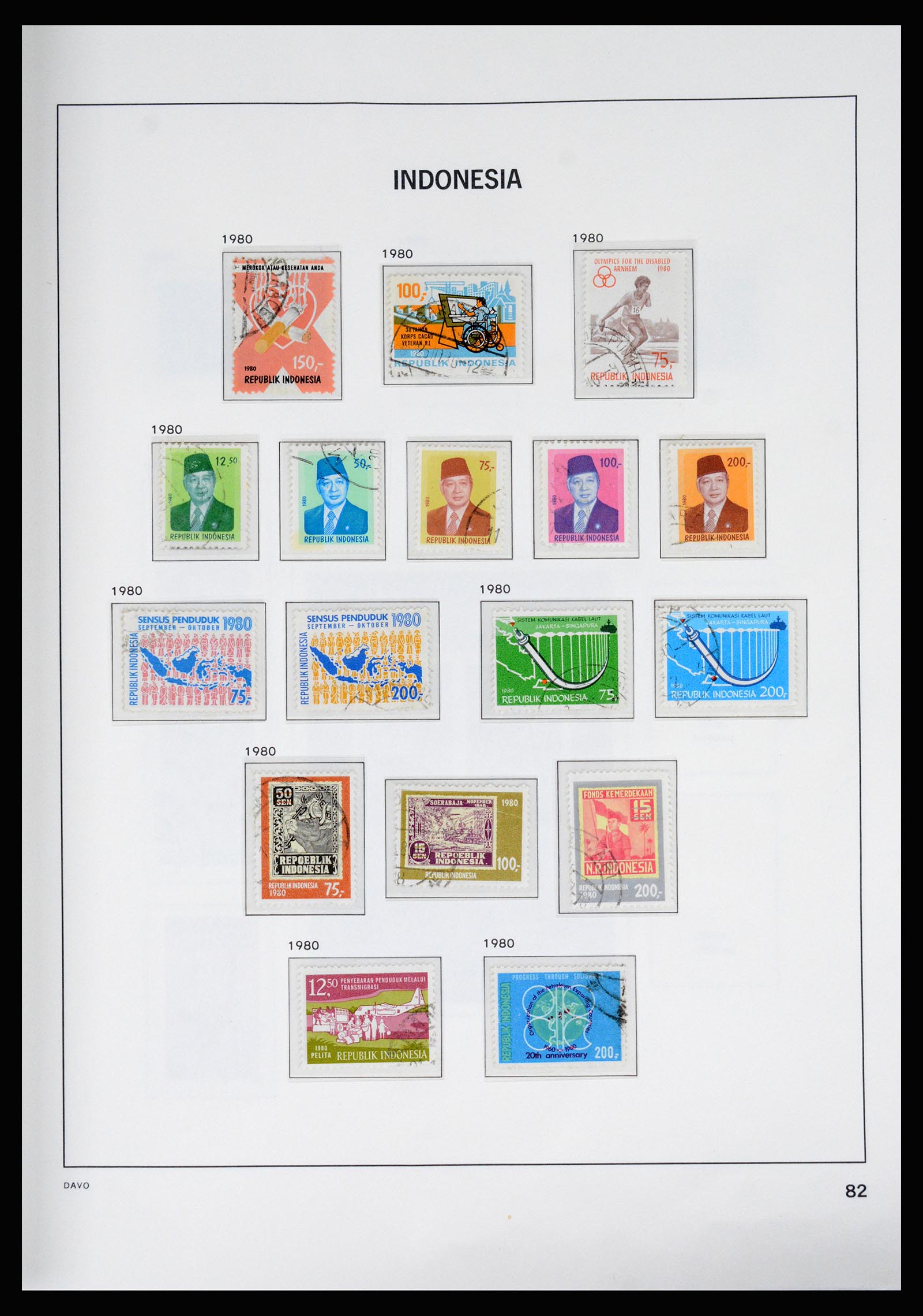 37069 083 - Postzegelverzameling 37069 Indonesië 1948-1980.