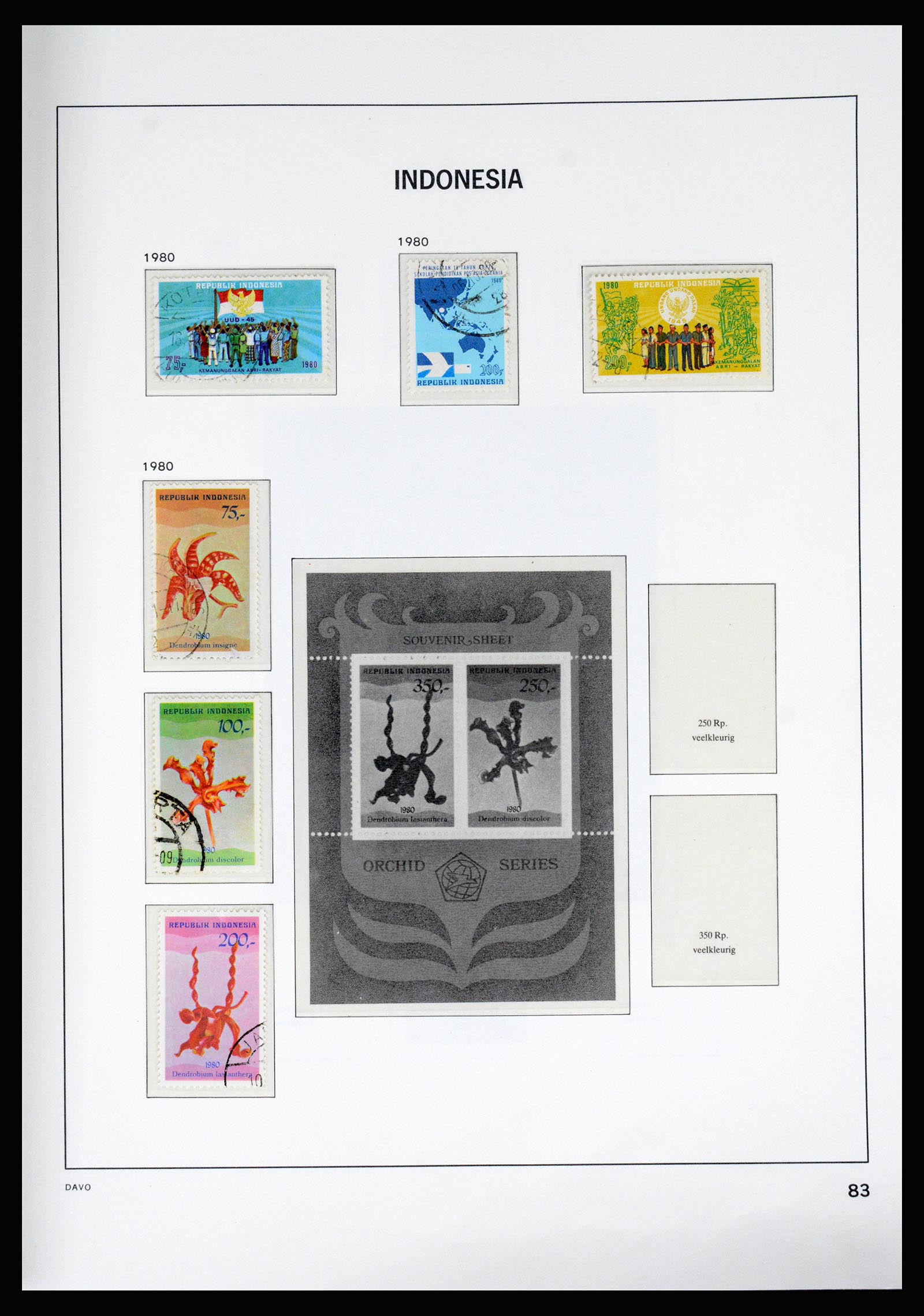 37069 084 - Postzegelverzameling 37069 Indonesië 1948-1980.