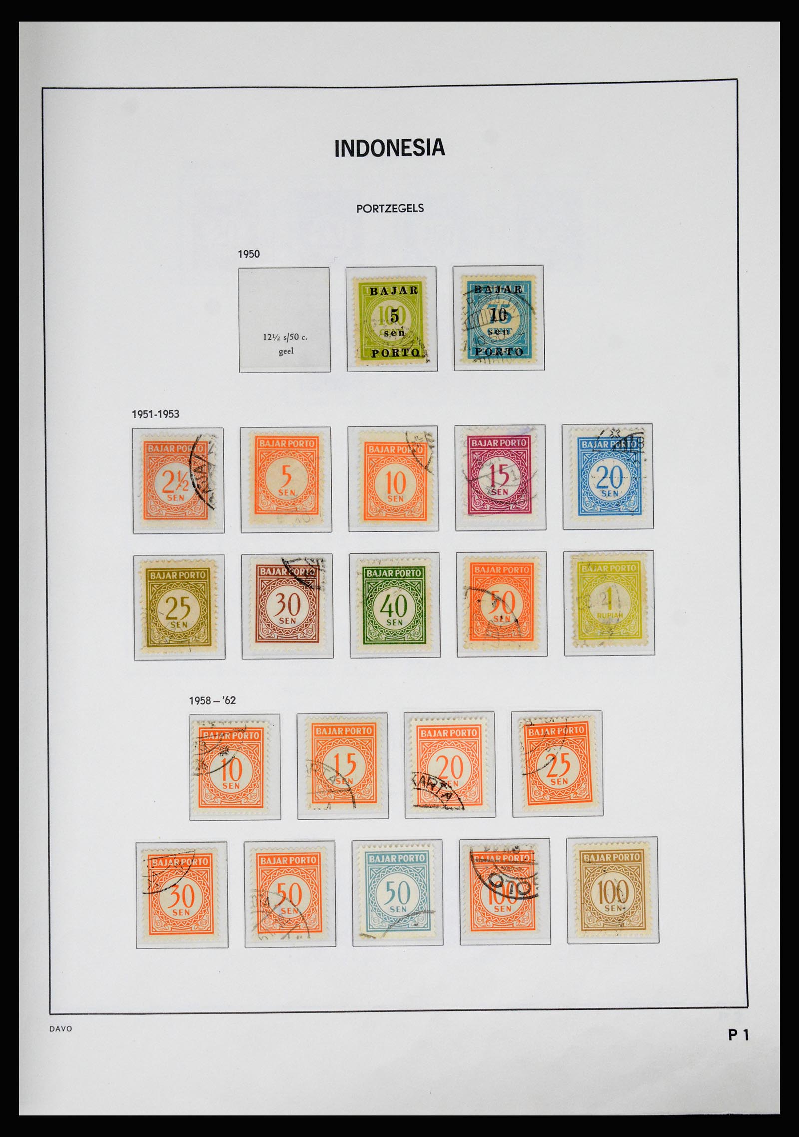 37069 086 - Postzegelverzameling 37069 Indonesië 1948-1980.