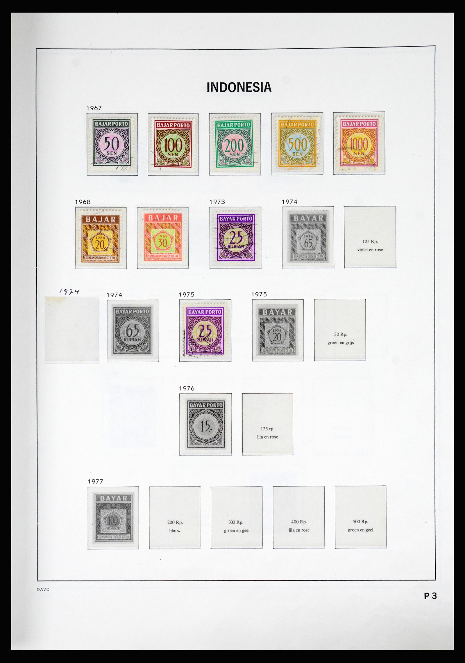 37069 088 - Postzegelverzameling 37069 Indonesië 1948-1980.