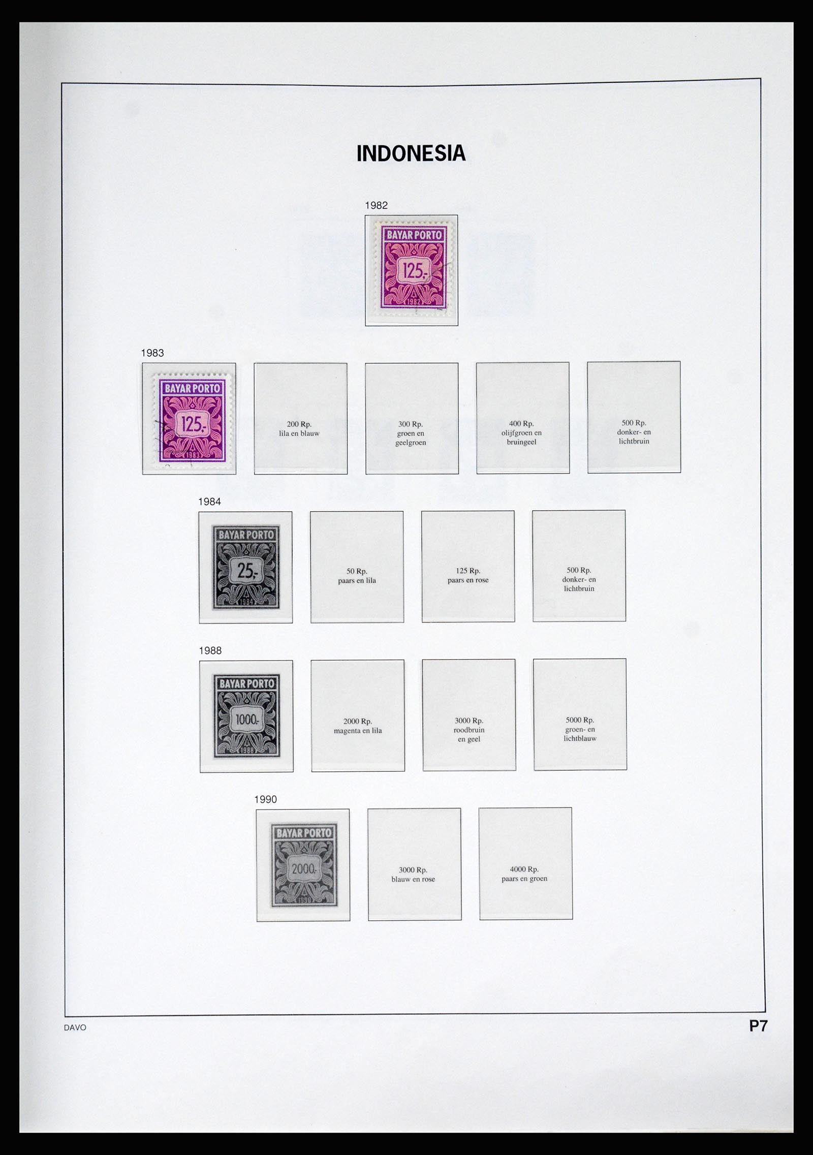 37069 090 - Postzegelverzameling 37069 Indonesië 1948-1980.