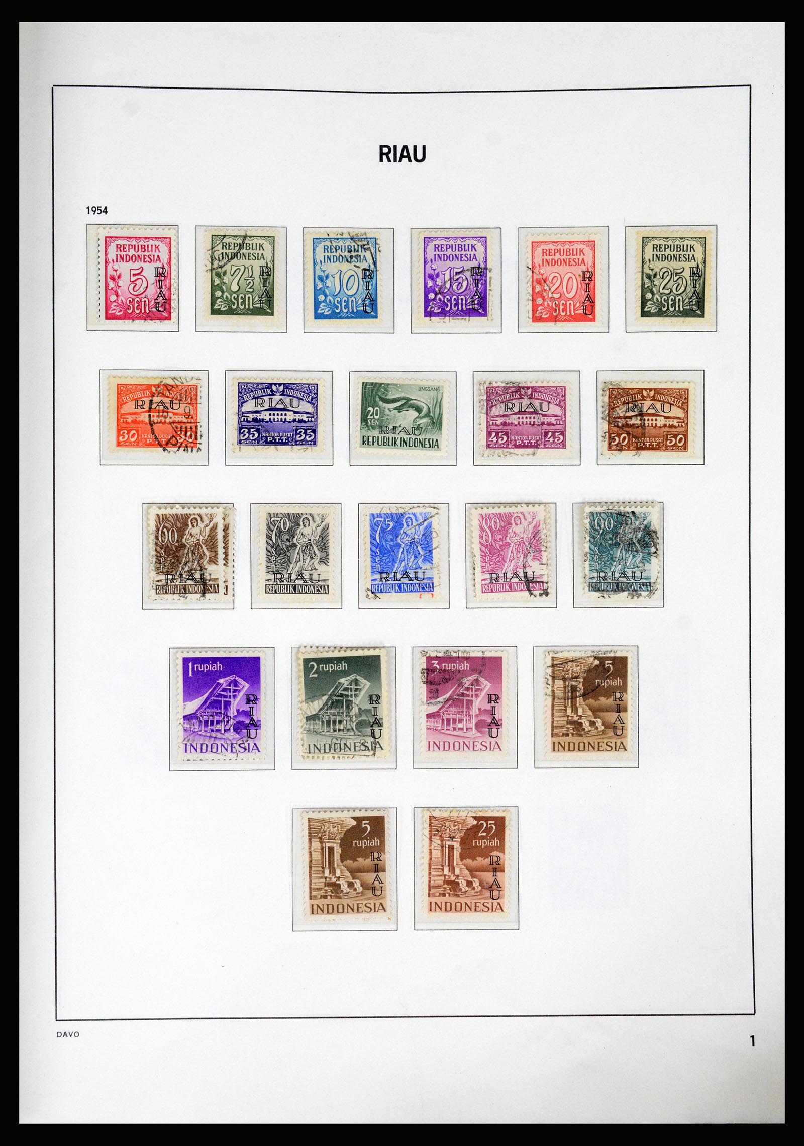 37069 091 - Postzegelverzameling 37069 Indonesië 1948-1980.