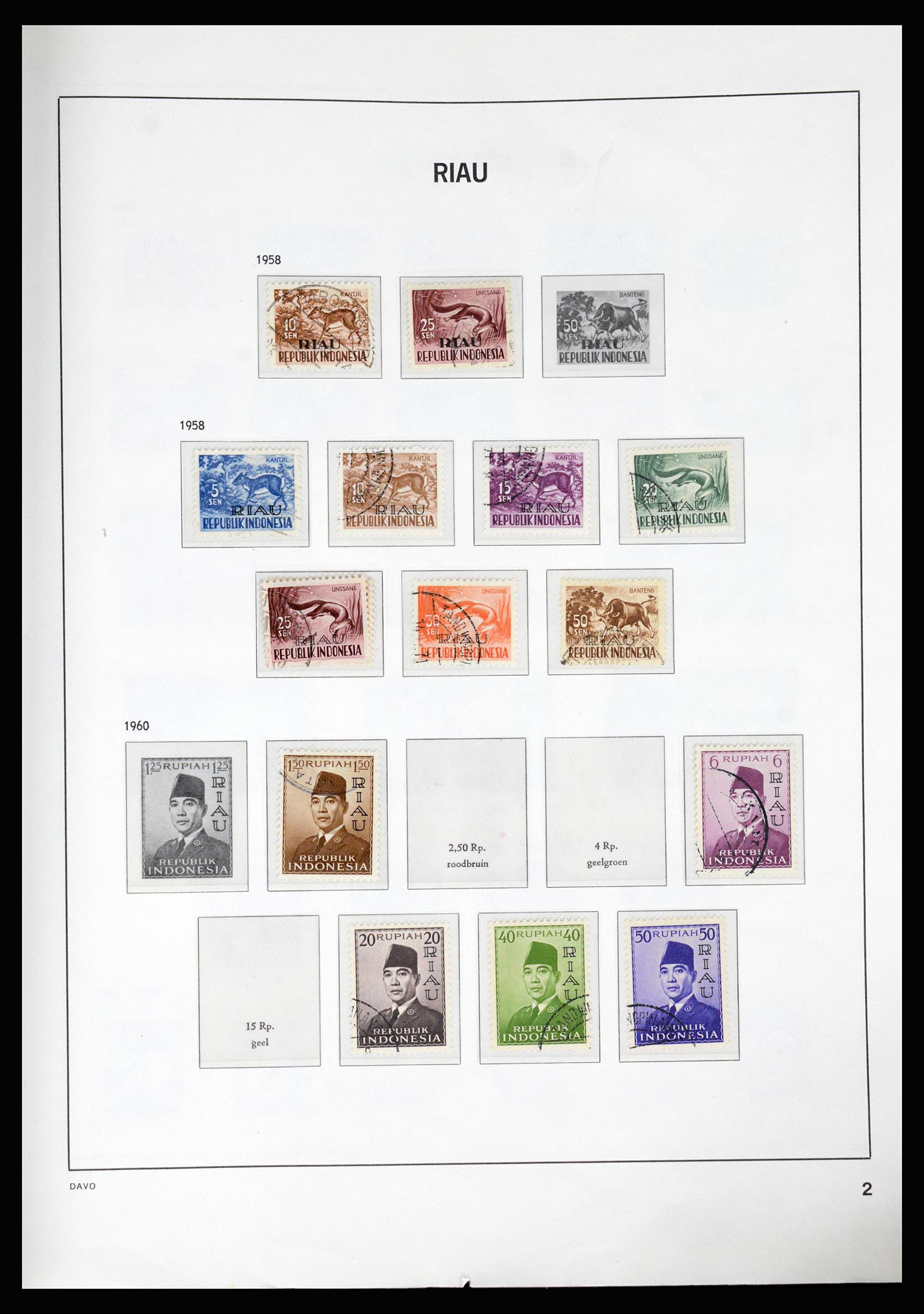 37069 092 - Postzegelverzameling 37069 Indonesië 1948-1980.