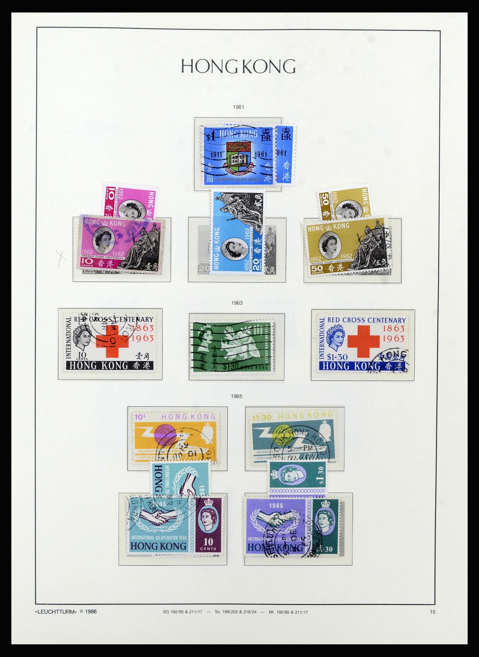 37070 019 - Postzegelverzameling 37070 Hongkong 1862-1996.