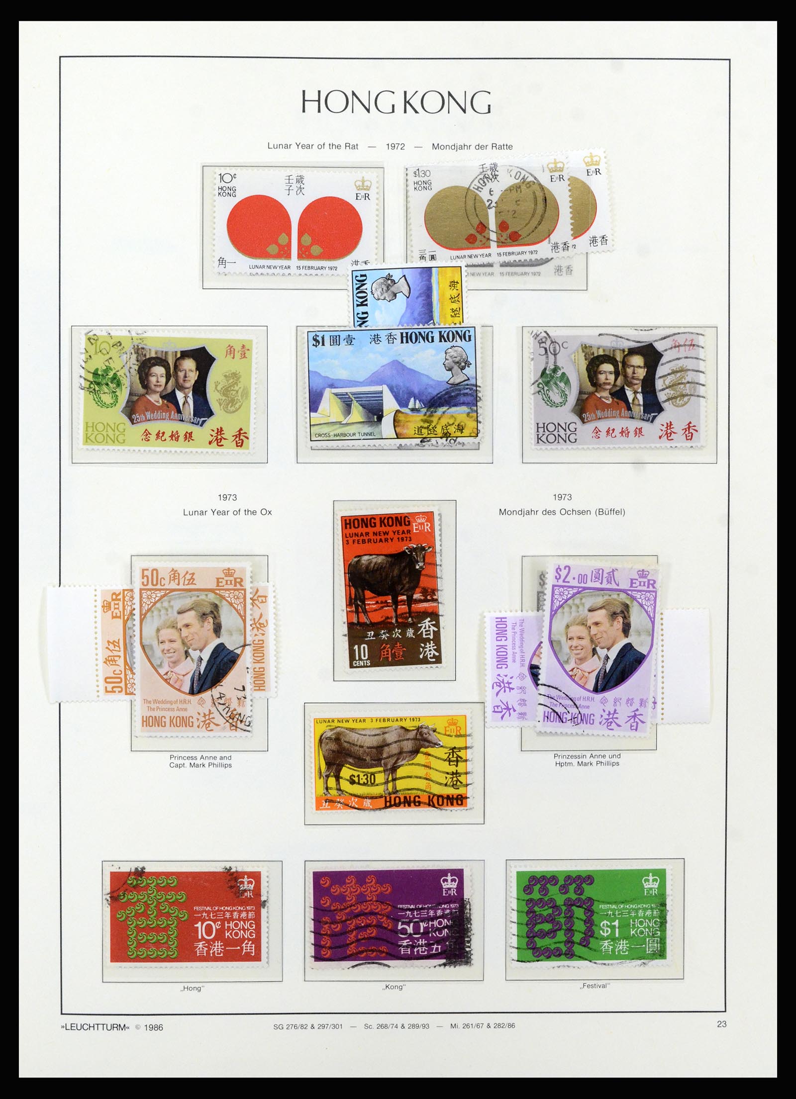 37070 028 - Postzegelverzameling 37070 Hongkong 1862-1996.