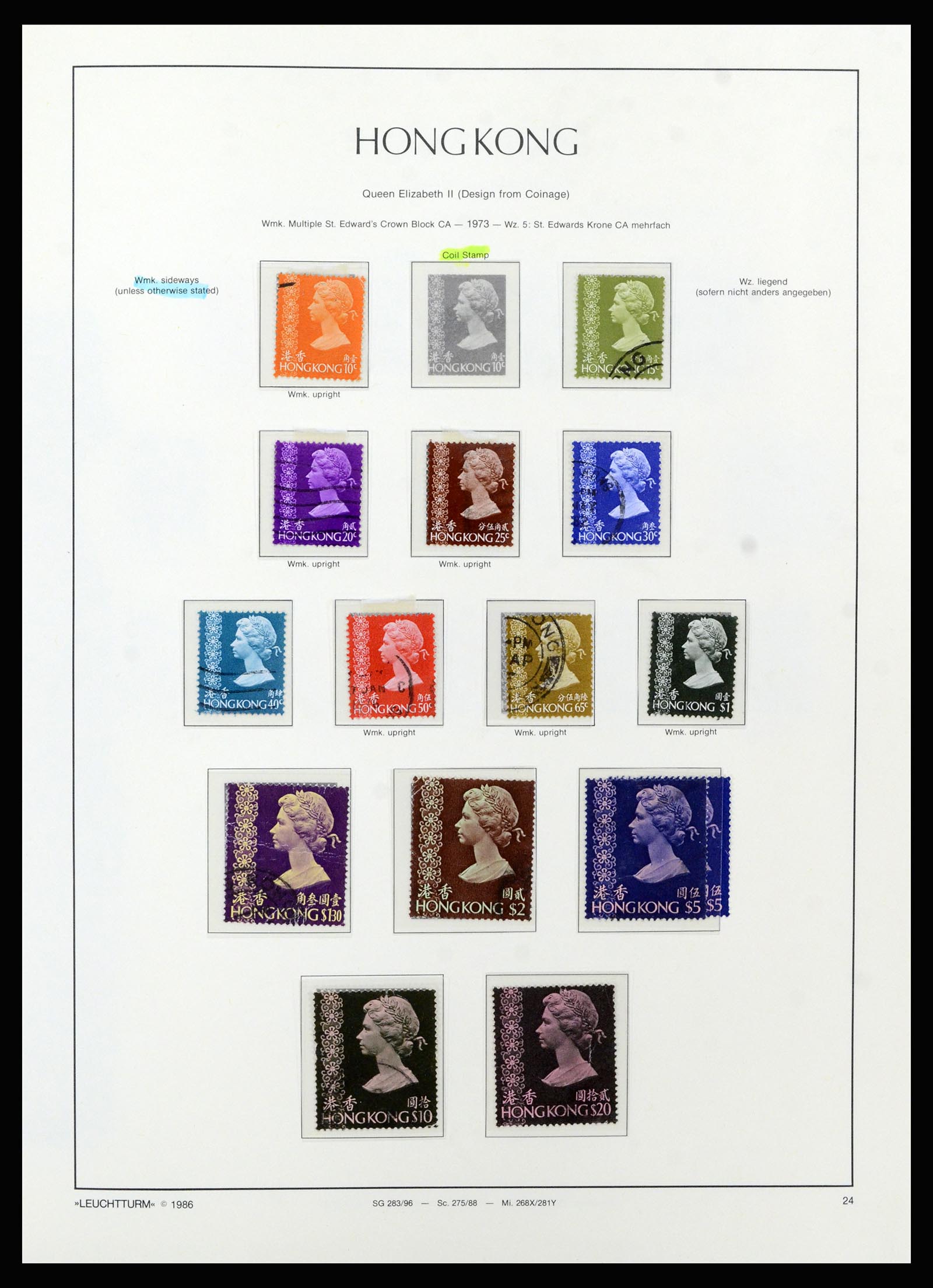 37070 029 - Postzegelverzameling 37070 Hongkong 1862-1996.