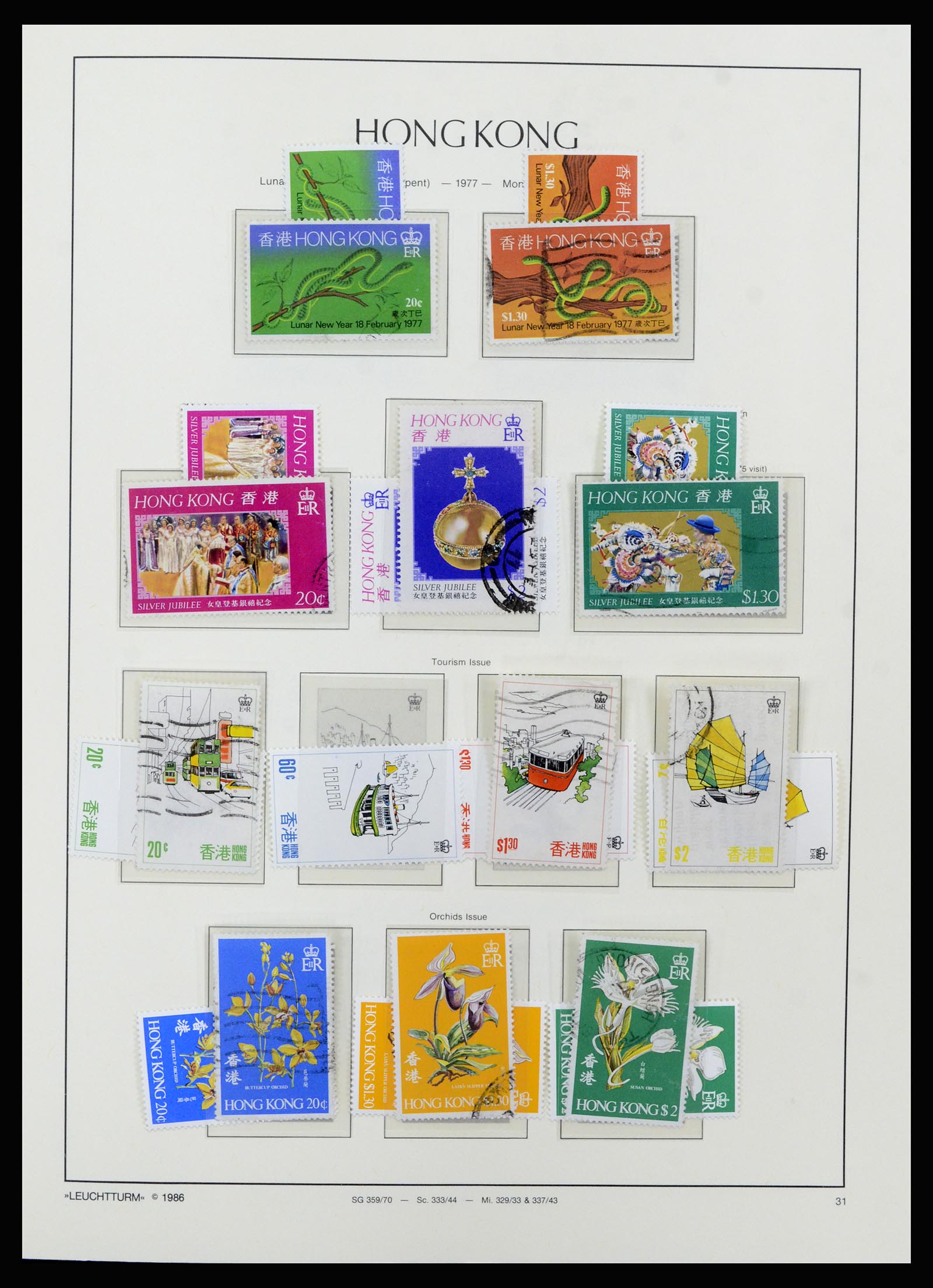 37070 036 - Postzegelverzameling 37070 Hongkong 1862-1996.