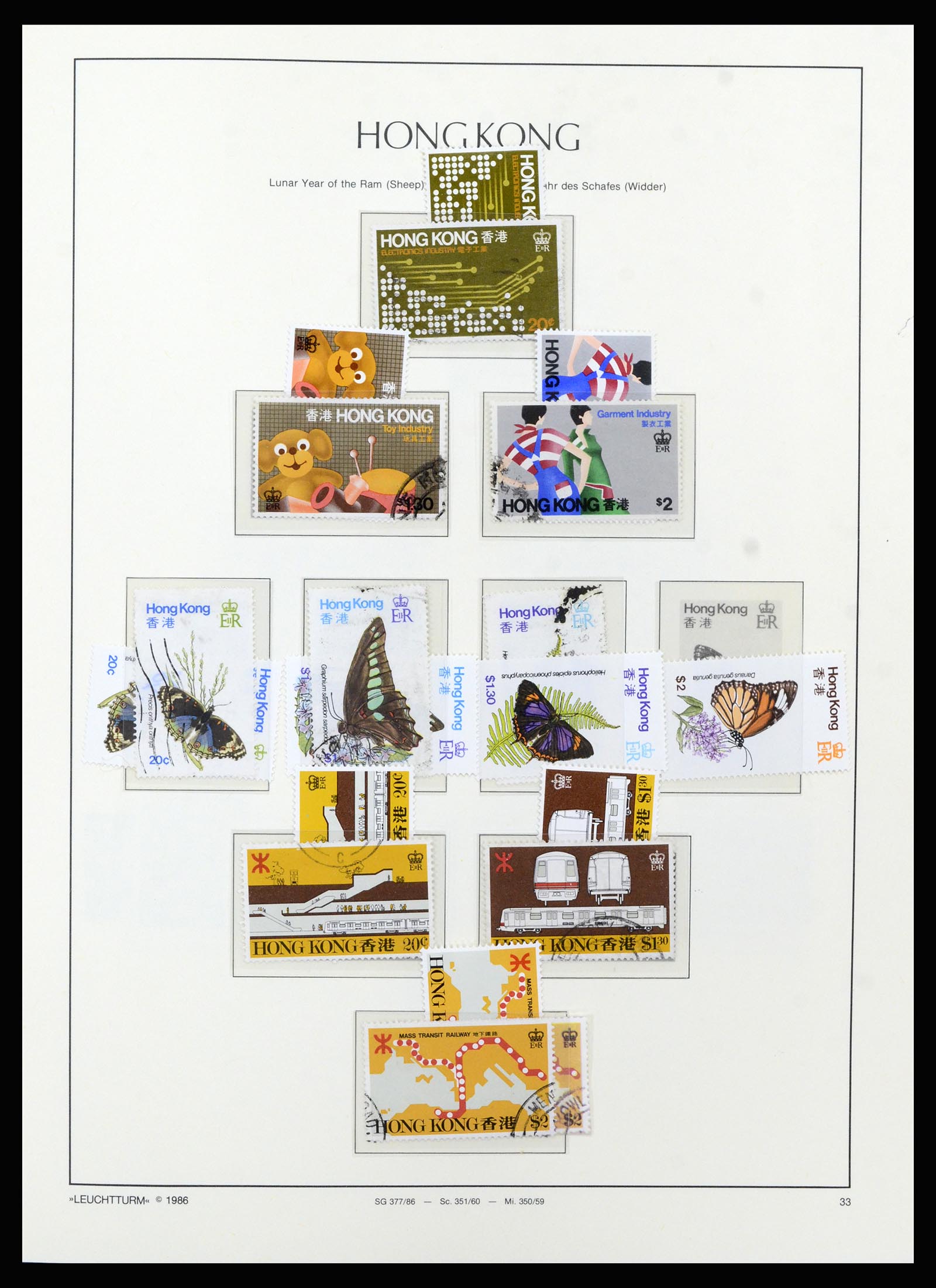 37070 038 - Postzegelverzameling 37070 Hongkong 1862-1996.
