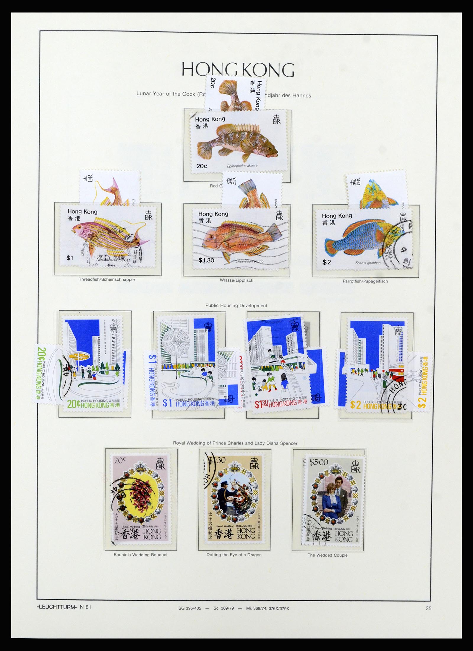 37070 040 - Postzegelverzameling 37070 Hongkong 1862-1996.