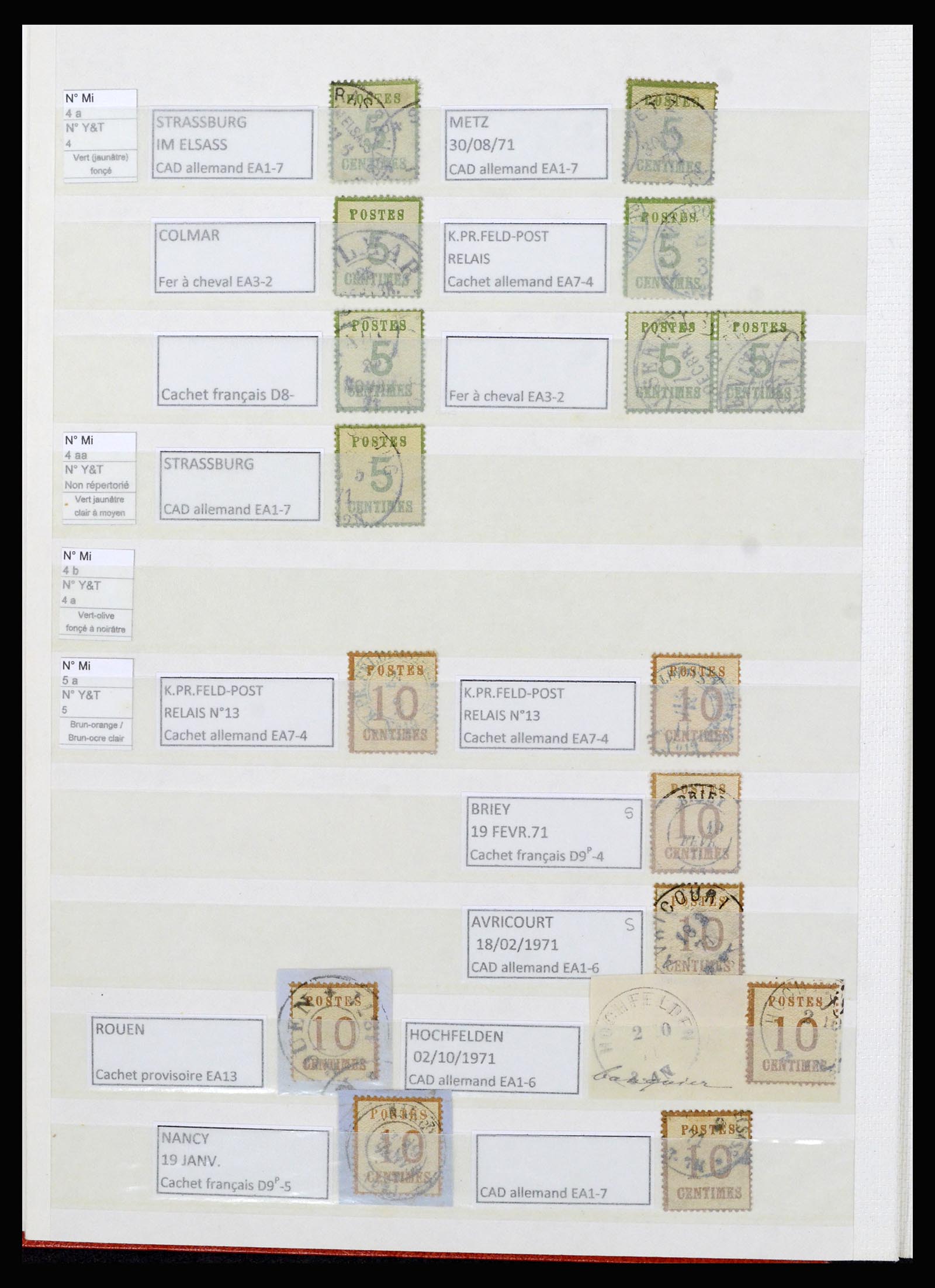 37071 002 - Postzegelverzameling 37071 Elzas-Lotharingen 1870-1871.