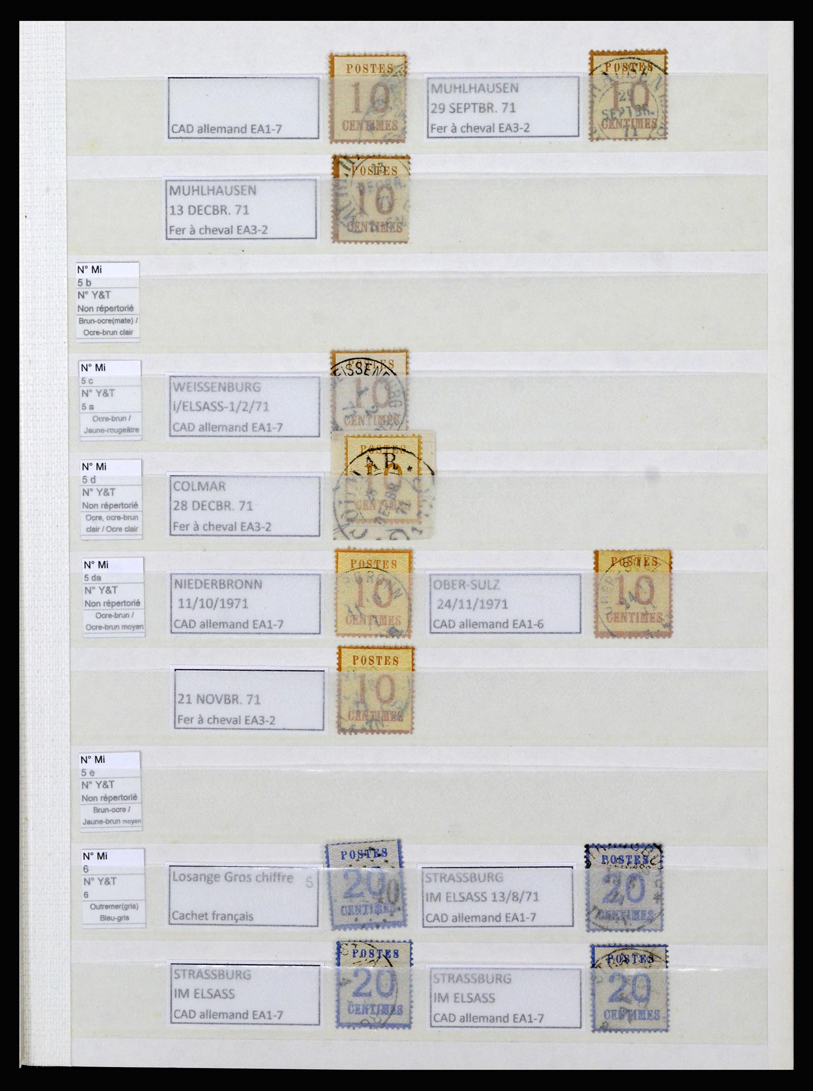37071 003 - Postzegelverzameling 37071 Elzas-Lotharingen 1870-1871.