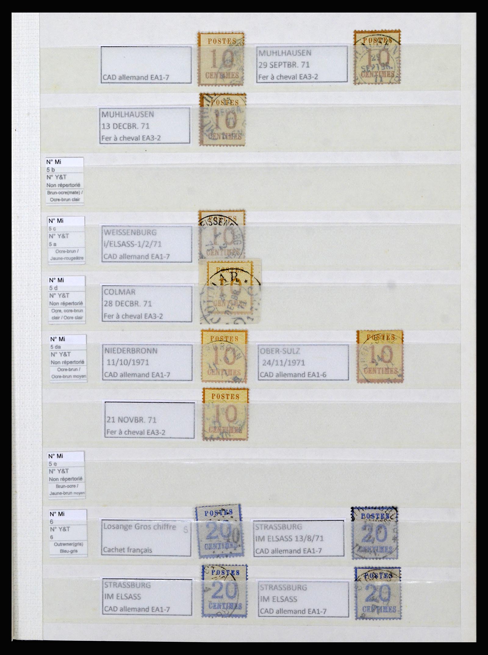 37071 003 - Postzegelverzameling 37071 Elzas-Lotharingen 1870-1871. 37071 003 - Postzegelverzameling 37071 Elzas-Lotharingen 1870-1871.