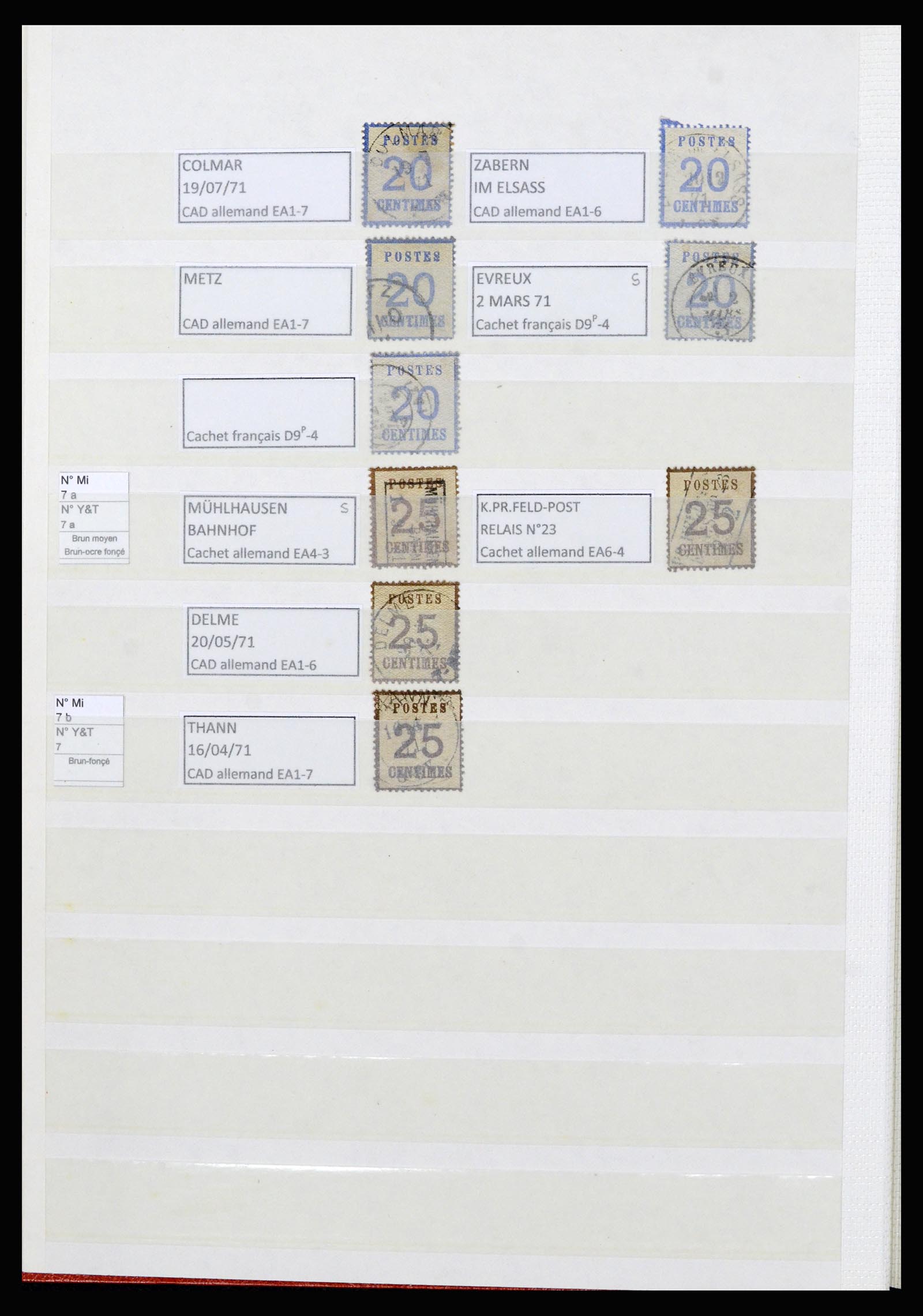 37071 004 - Postzegelverzameling 37071 Elzas-Lotharingen 1870-1871.