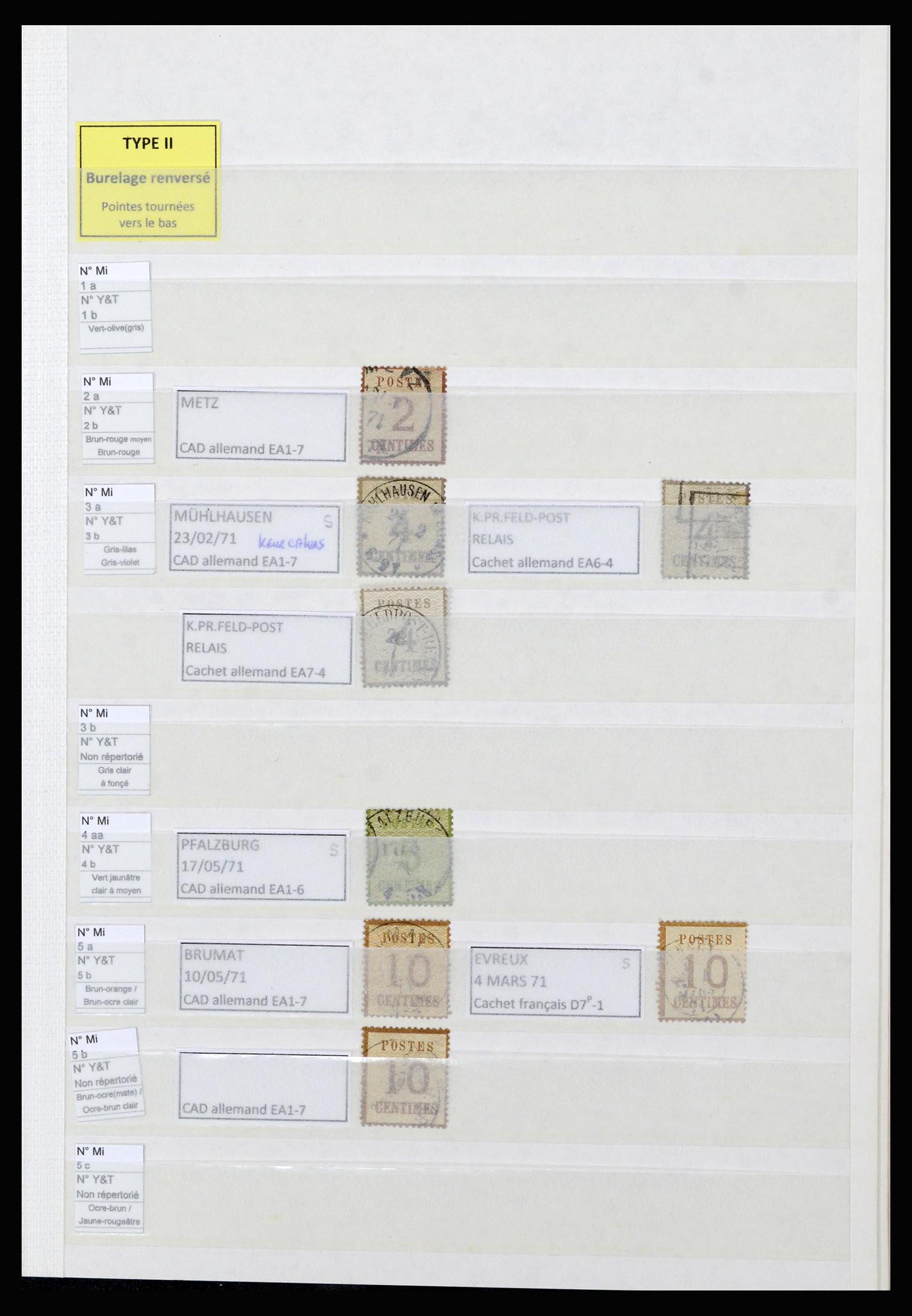 37071 005 - Postzegelverzameling 37071 Elzas-Lotharingen 1870-1871.