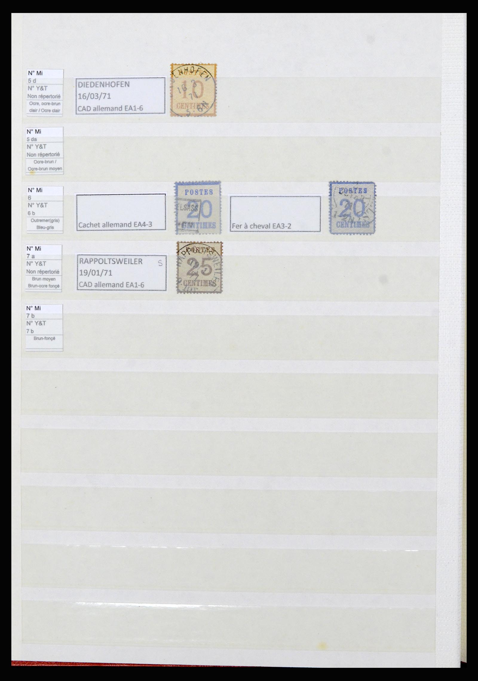 37071 006 - Postzegelverzameling 37071 Elzas-Lotharingen 1870-1871.