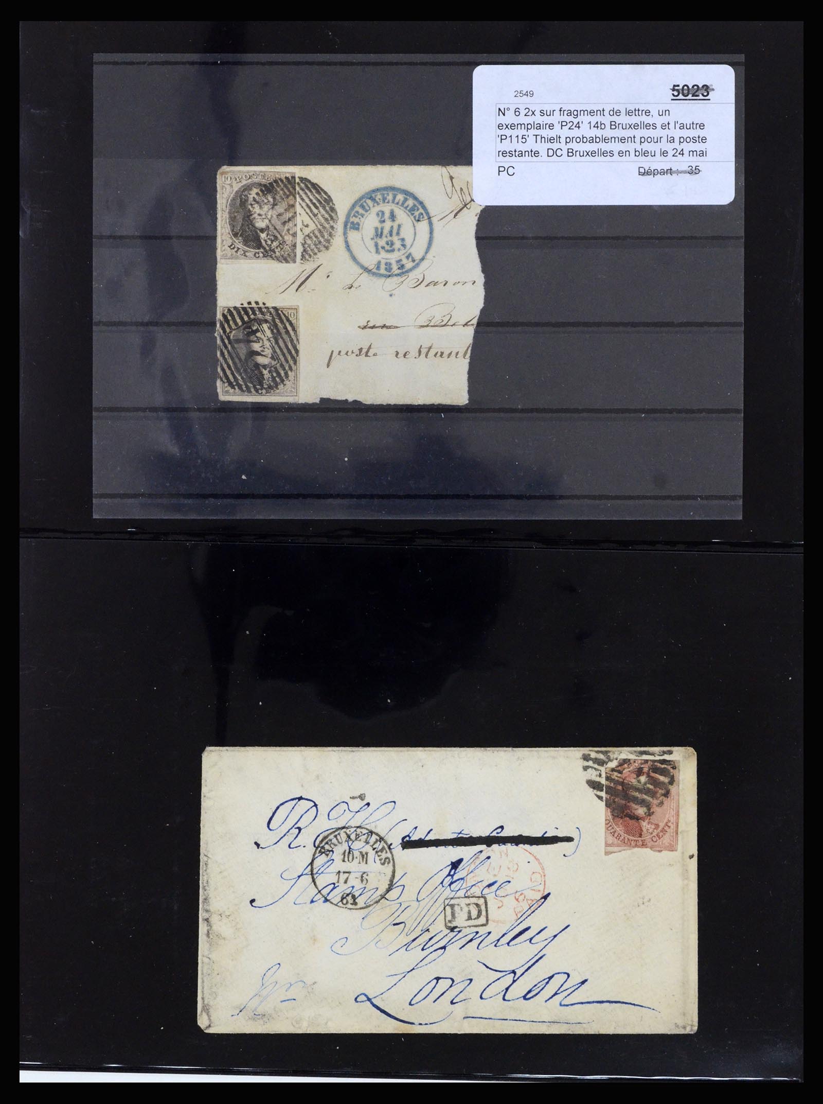 37072 003 - Postzegelverzameling 37072 België brieven 1751 (!)-1959.