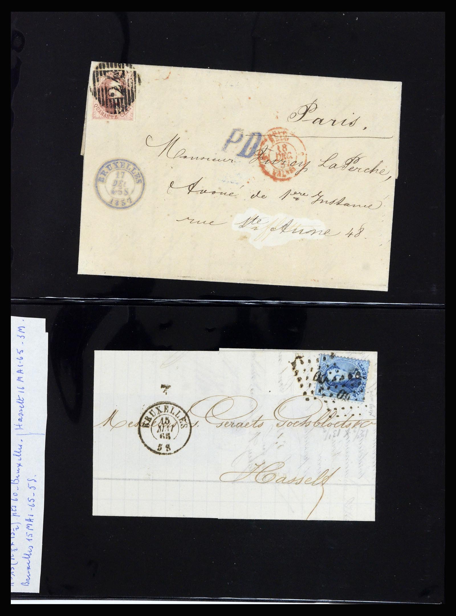 37072 004 - Postzegelverzameling 37072 België brieven 1751 (!)-1959.