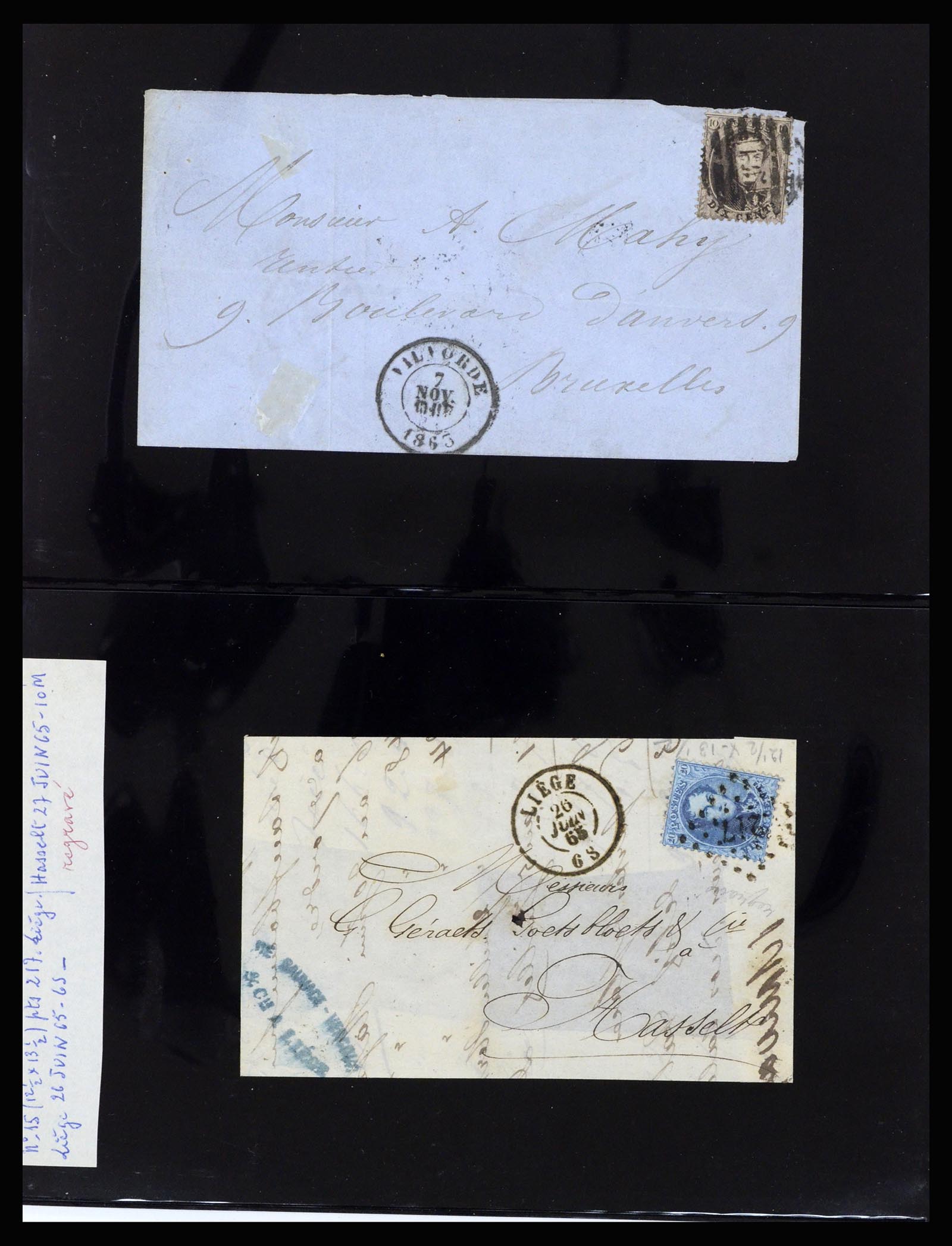 37072 005 - Postzegelverzameling 37072 België brieven 1751 (!)-1959.