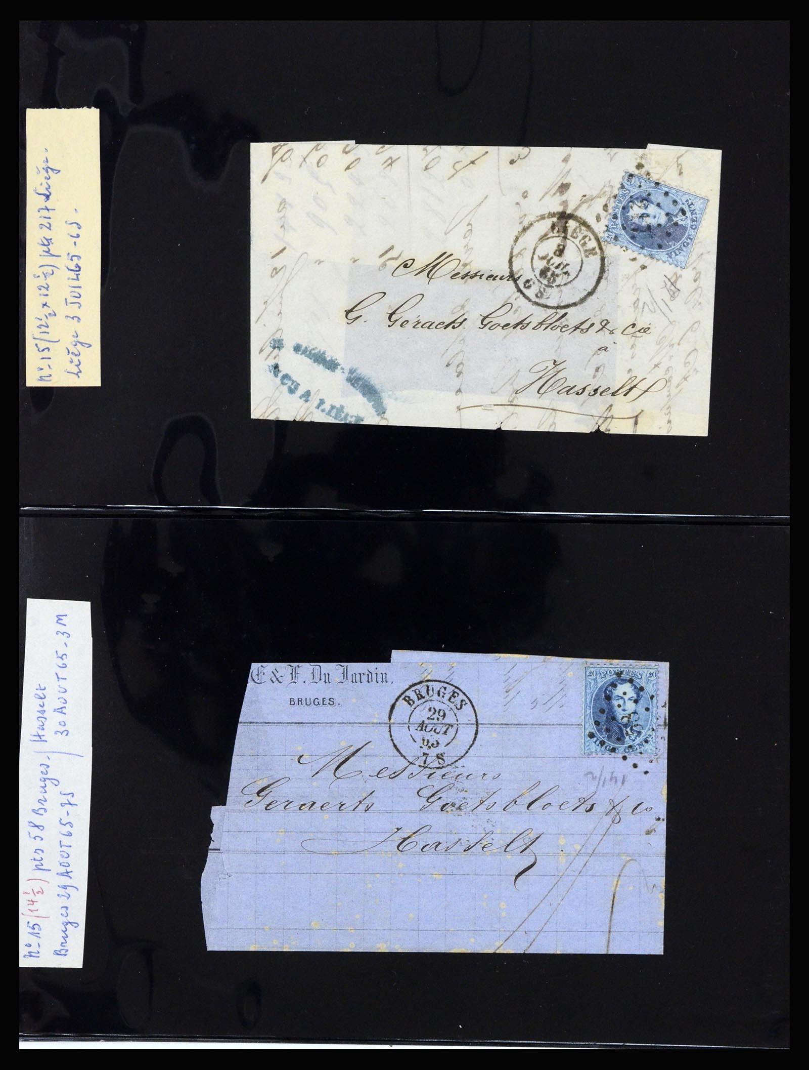 37072 006 - Postzegelverzameling 37072 België brieven 1751 (!)-1959.