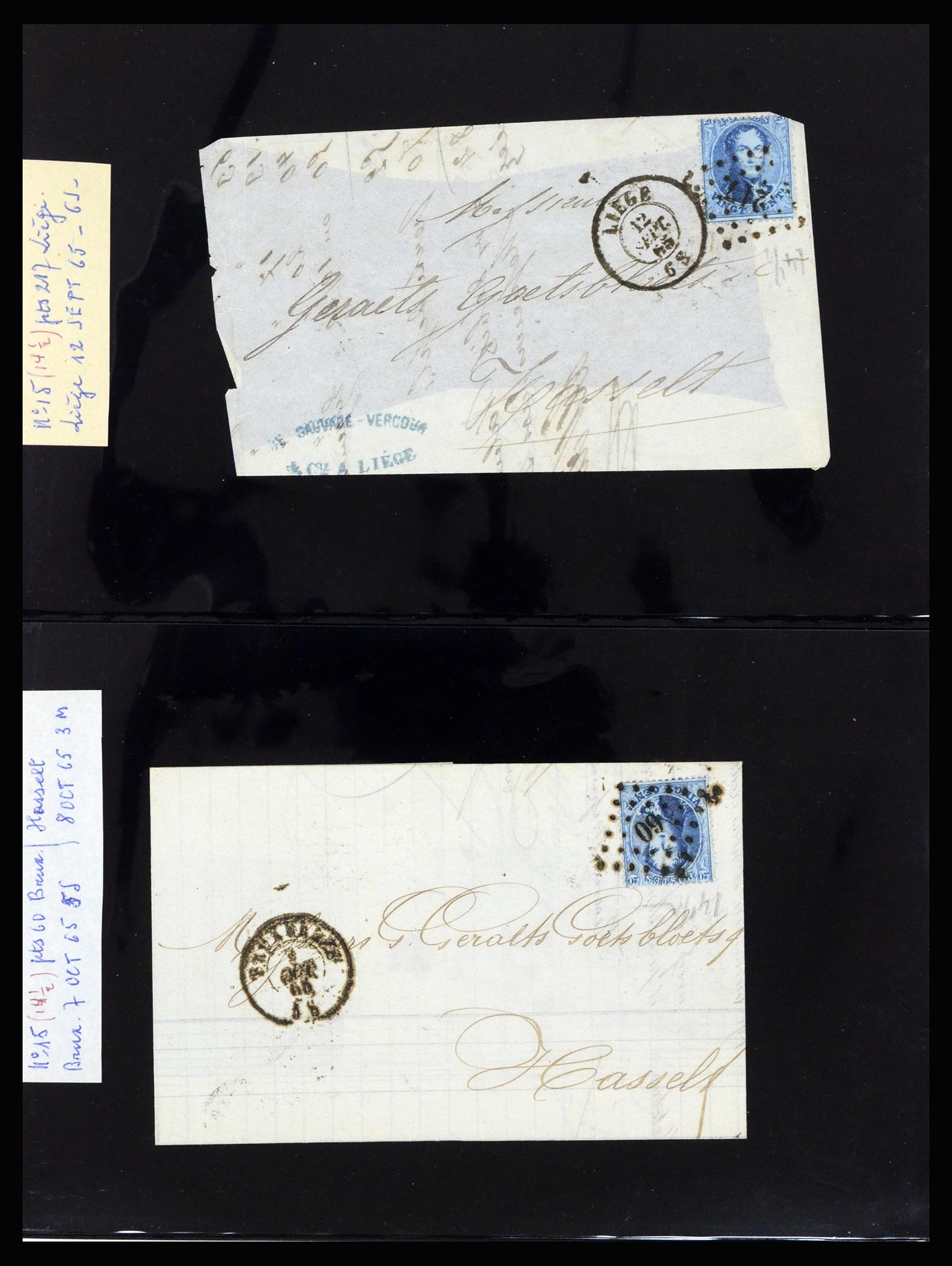 37072 007 - Postzegelverzameling 37072 België brieven 1751 (!)-1959.