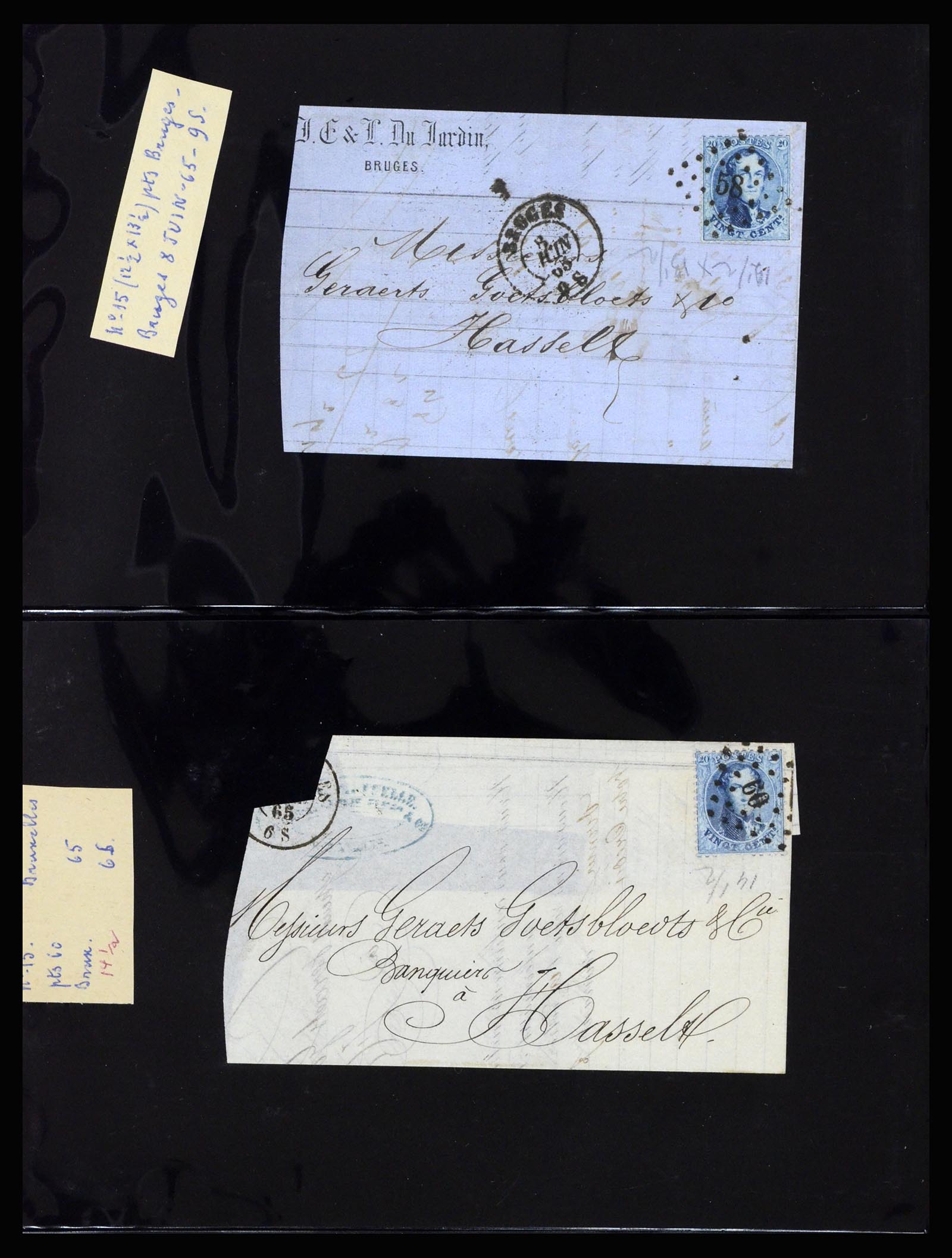 37072 008 - Postzegelverzameling 37072 België brieven 1751 (!)-1959.