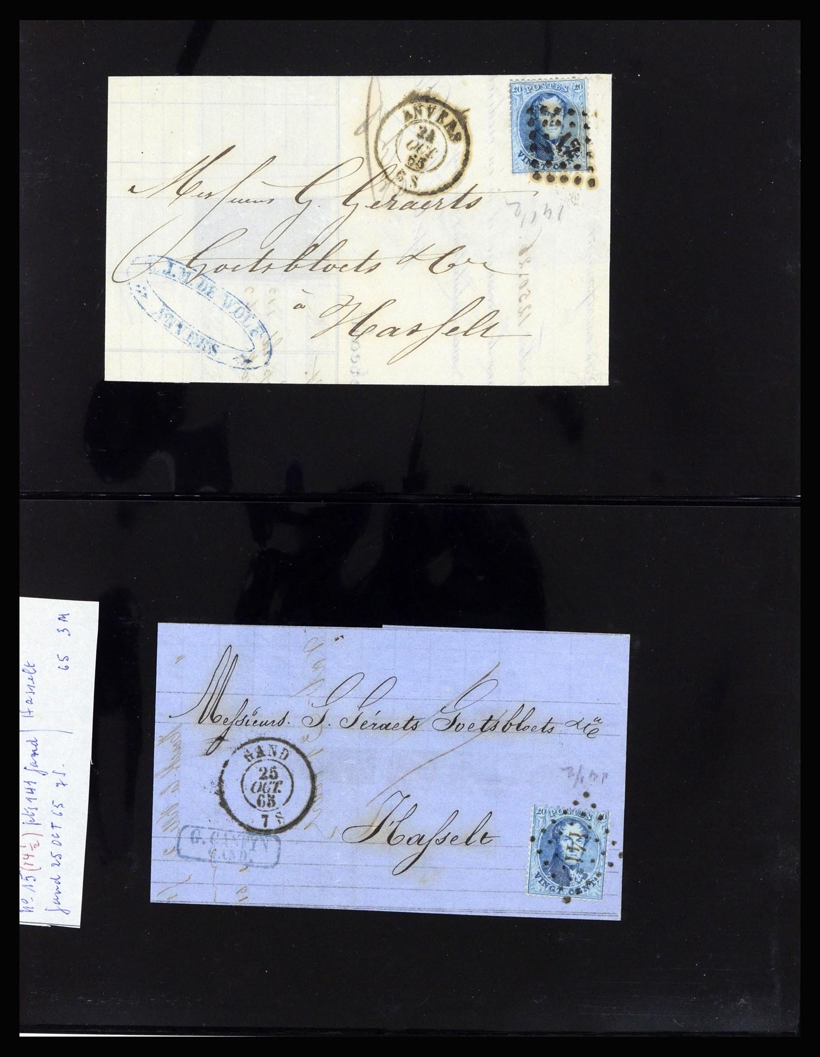 37072 009 - Postzegelverzameling 37072 België brieven 1751 (!)-1959.