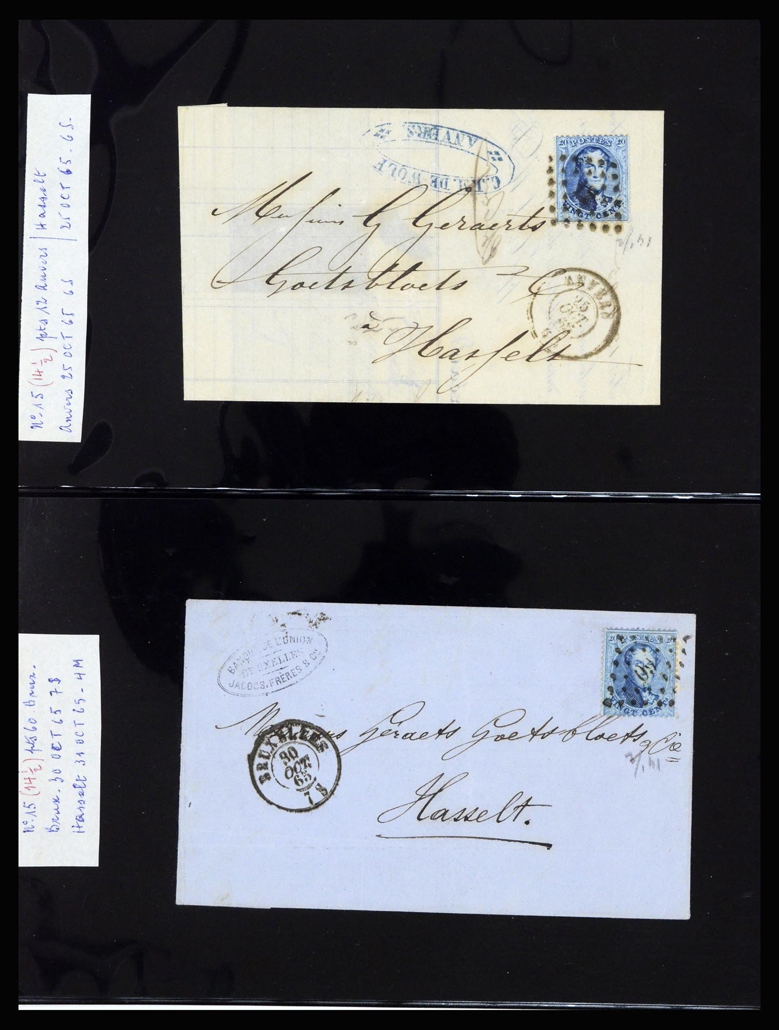 37072 010 - Postzegelverzameling 37072 België brieven 1751 (!)-1959.