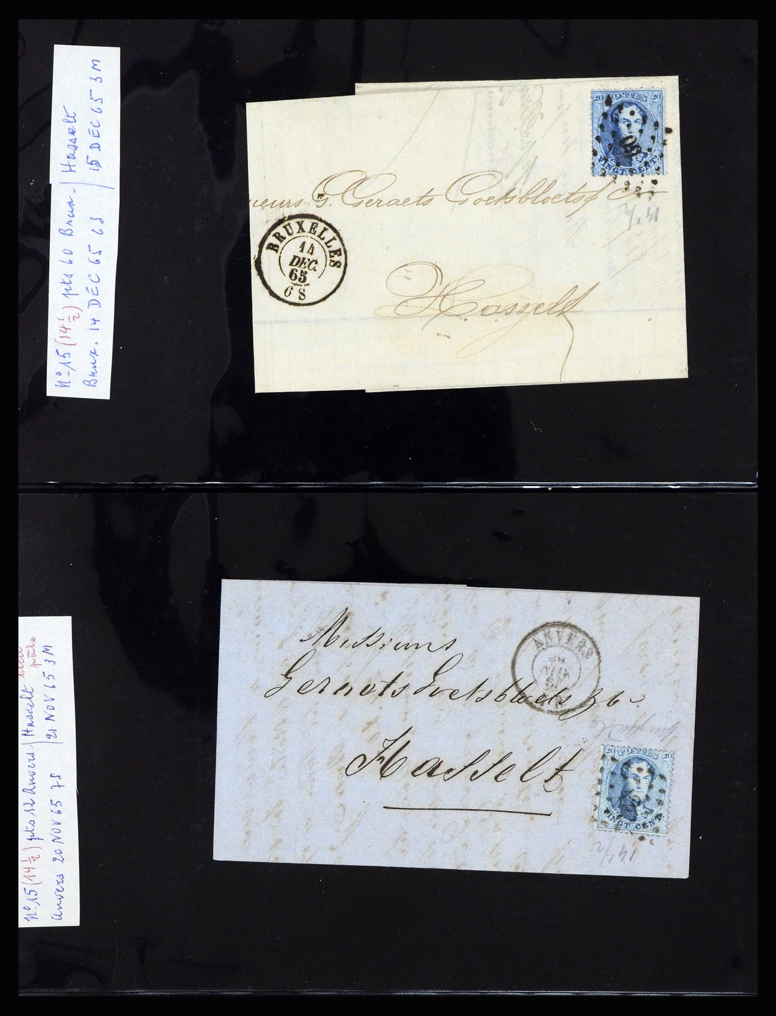 37072 012 - Postzegelverzameling 37072 België brieven 1751 (!)-1959.