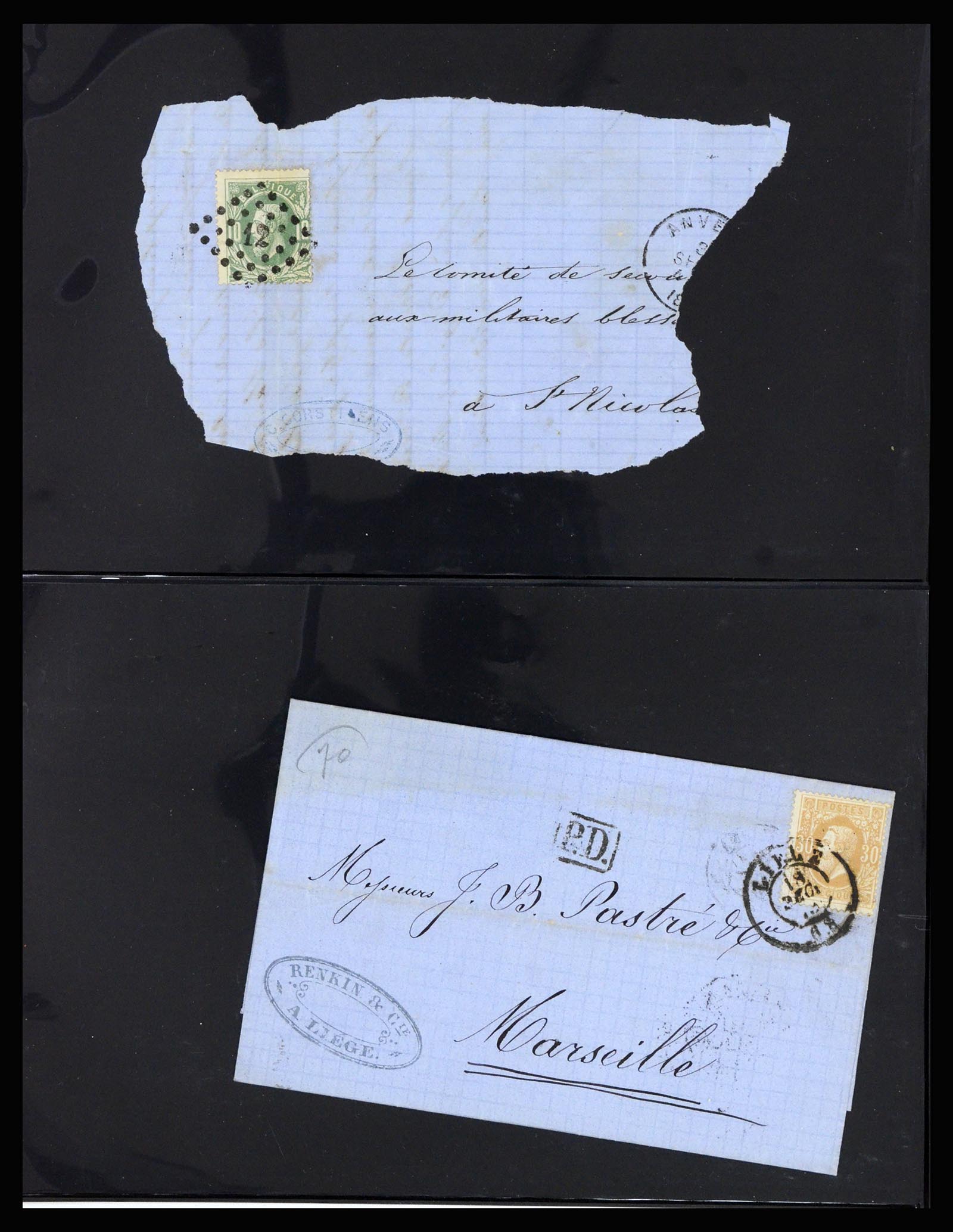 37072 016 - Postzegelverzameling 37072 België brieven 1751 (!)-1959.