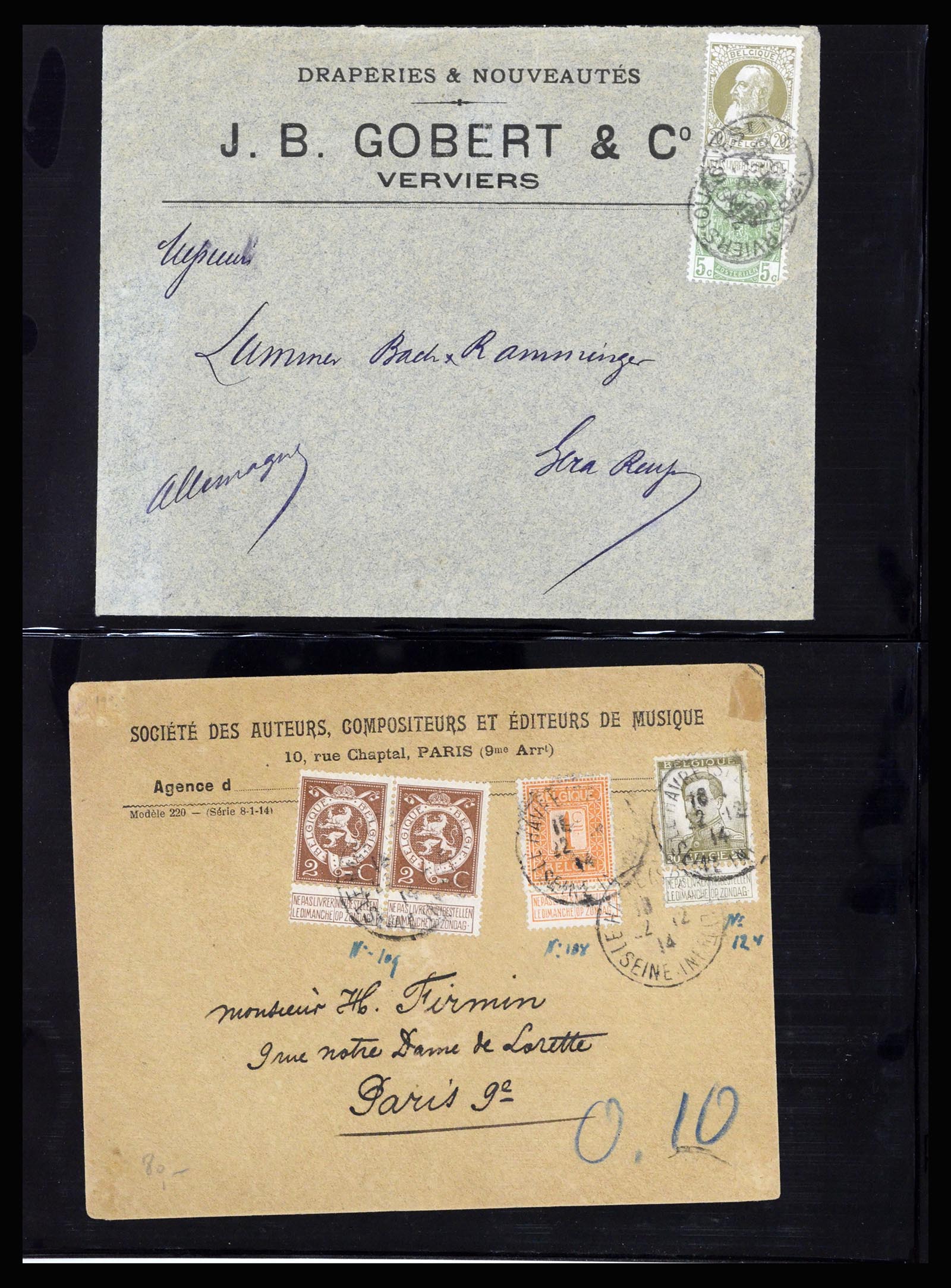 37072 024 - Postzegelverzameling 37072 België brieven 1751 (!)-1959.