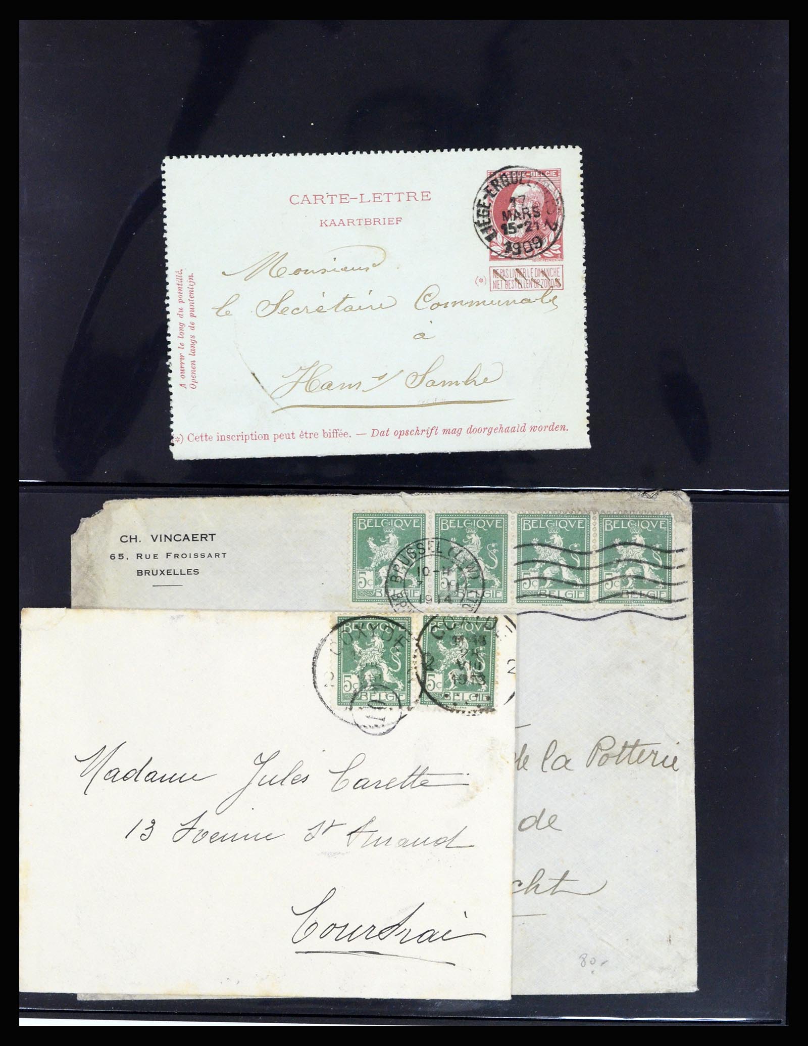 37072 025 - Postzegelverzameling 37072 België brieven 1751 (!)-1959.