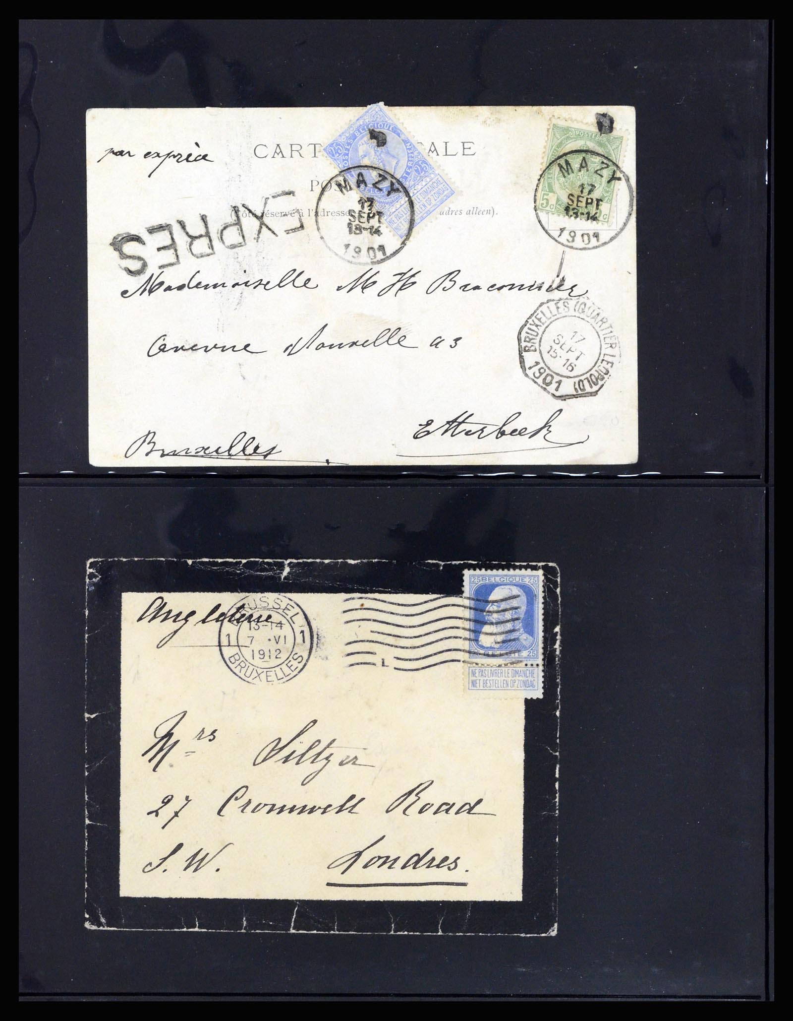 37072 026 - Postzegelverzameling 37072 België brieven 1751 (!)-1959.