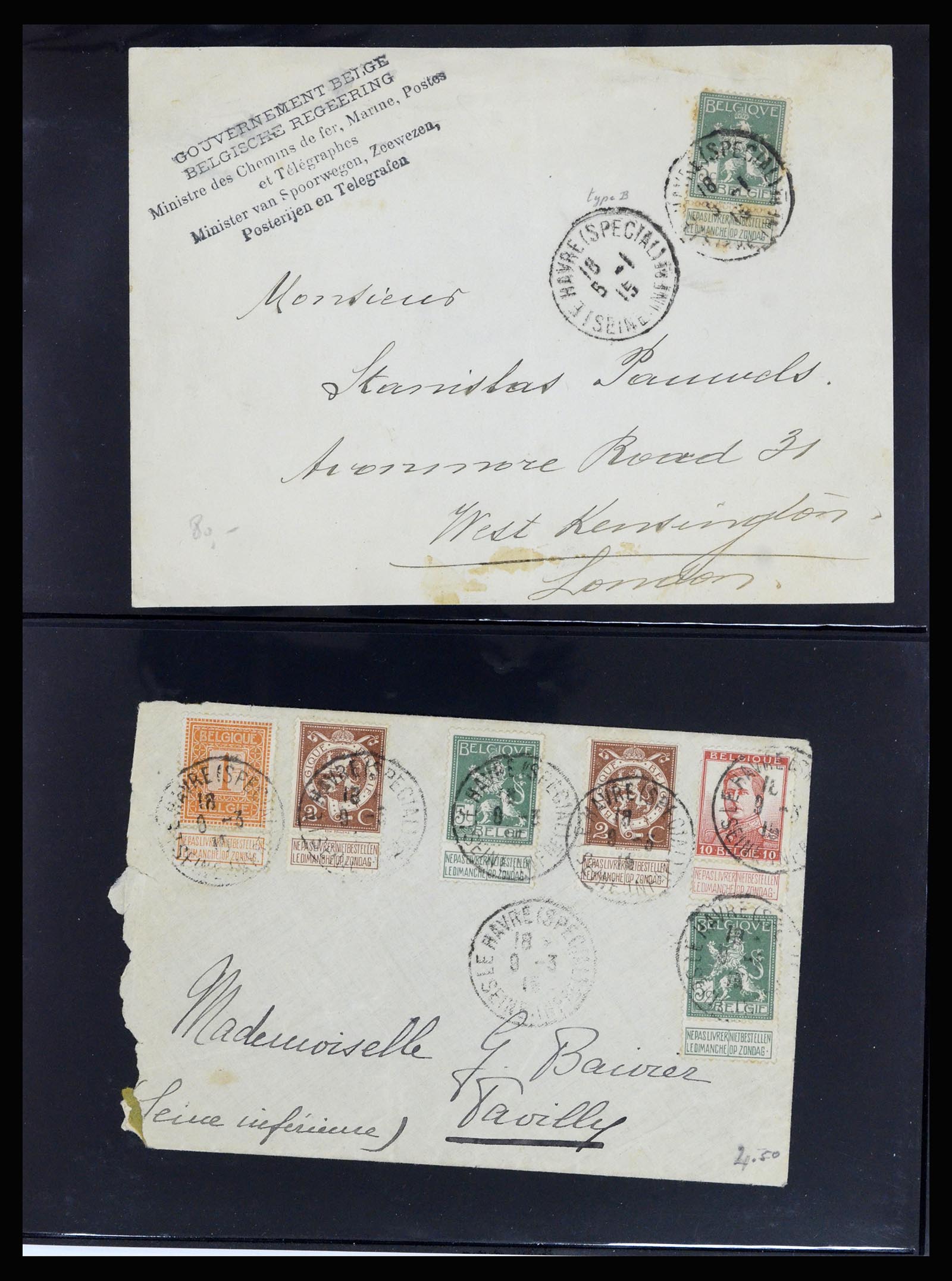 37072 029 - Postzegelverzameling 37072 België brieven 1751 (!)-1959.