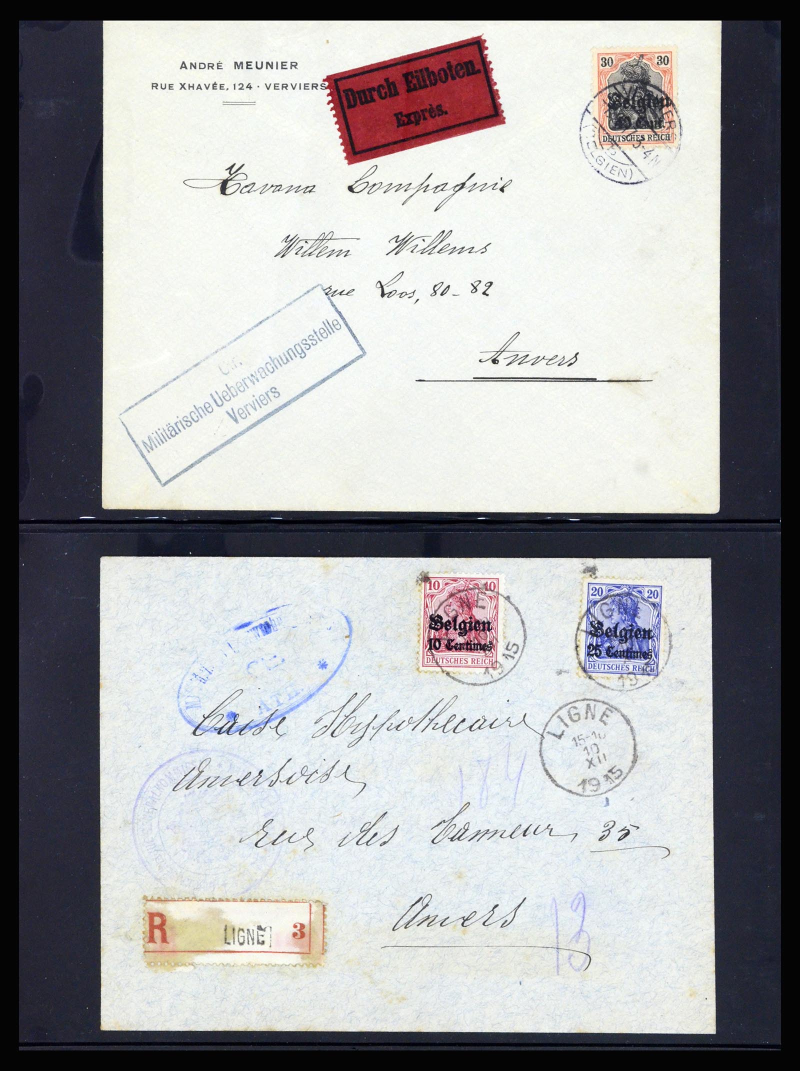 37072 032 - Postzegelverzameling 37072 België brieven 1751 (!)-1959.