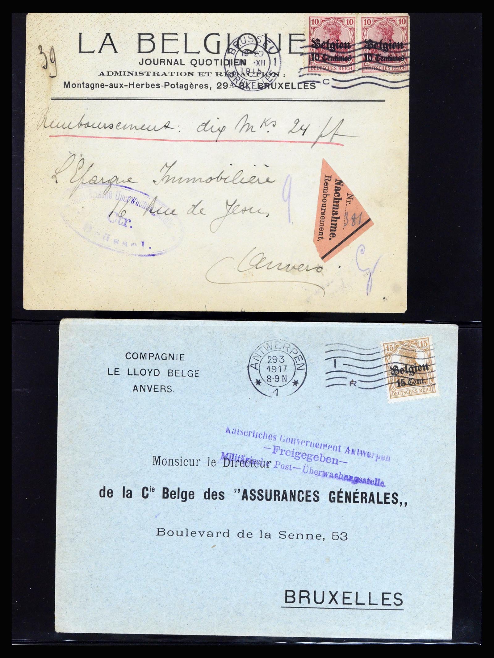 37072 033 - Postzegelverzameling 37072 België brieven 1751 (!)-1959.