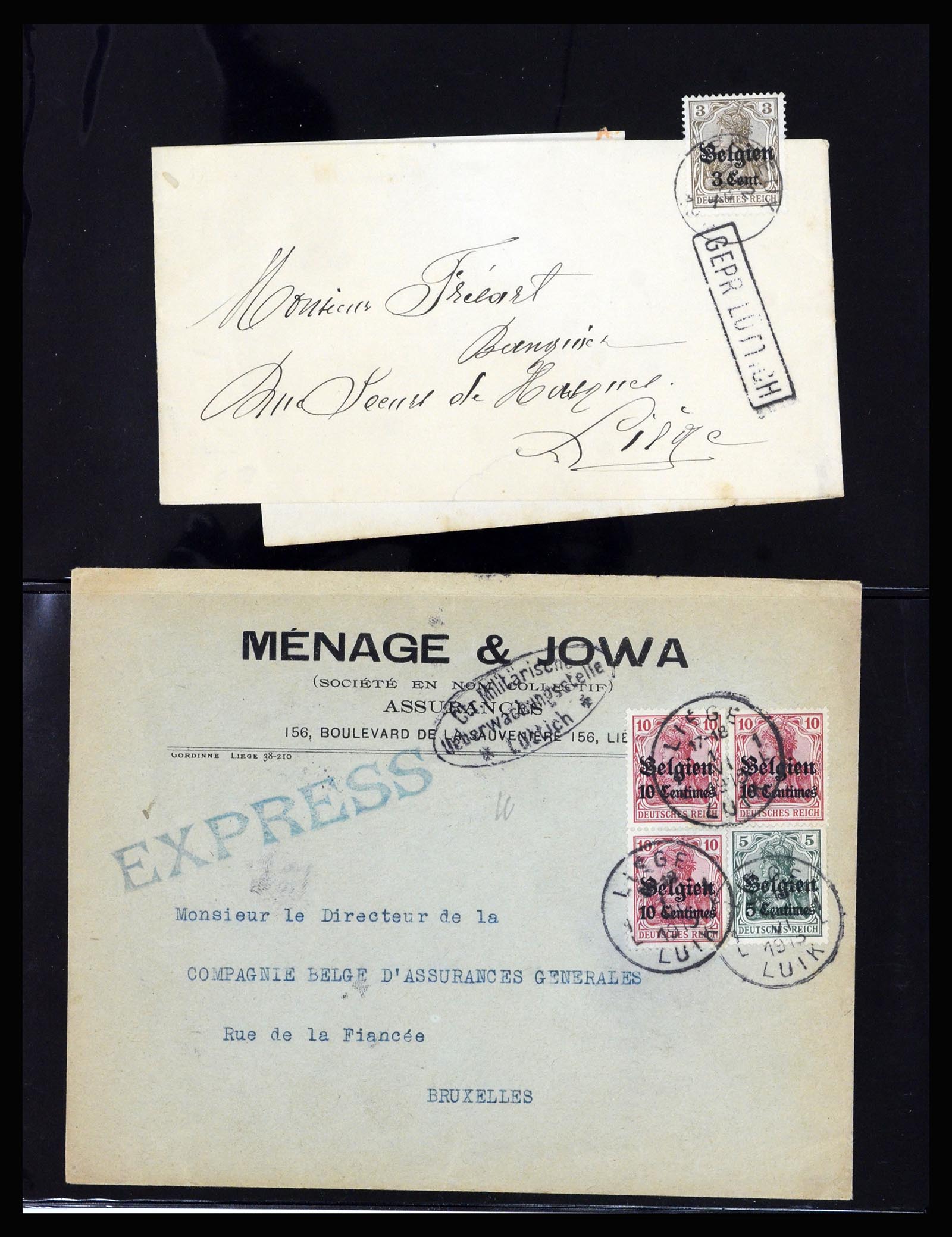 37072 034 - Postzegelverzameling 37072 België brieven 1751 (!)-1959.
