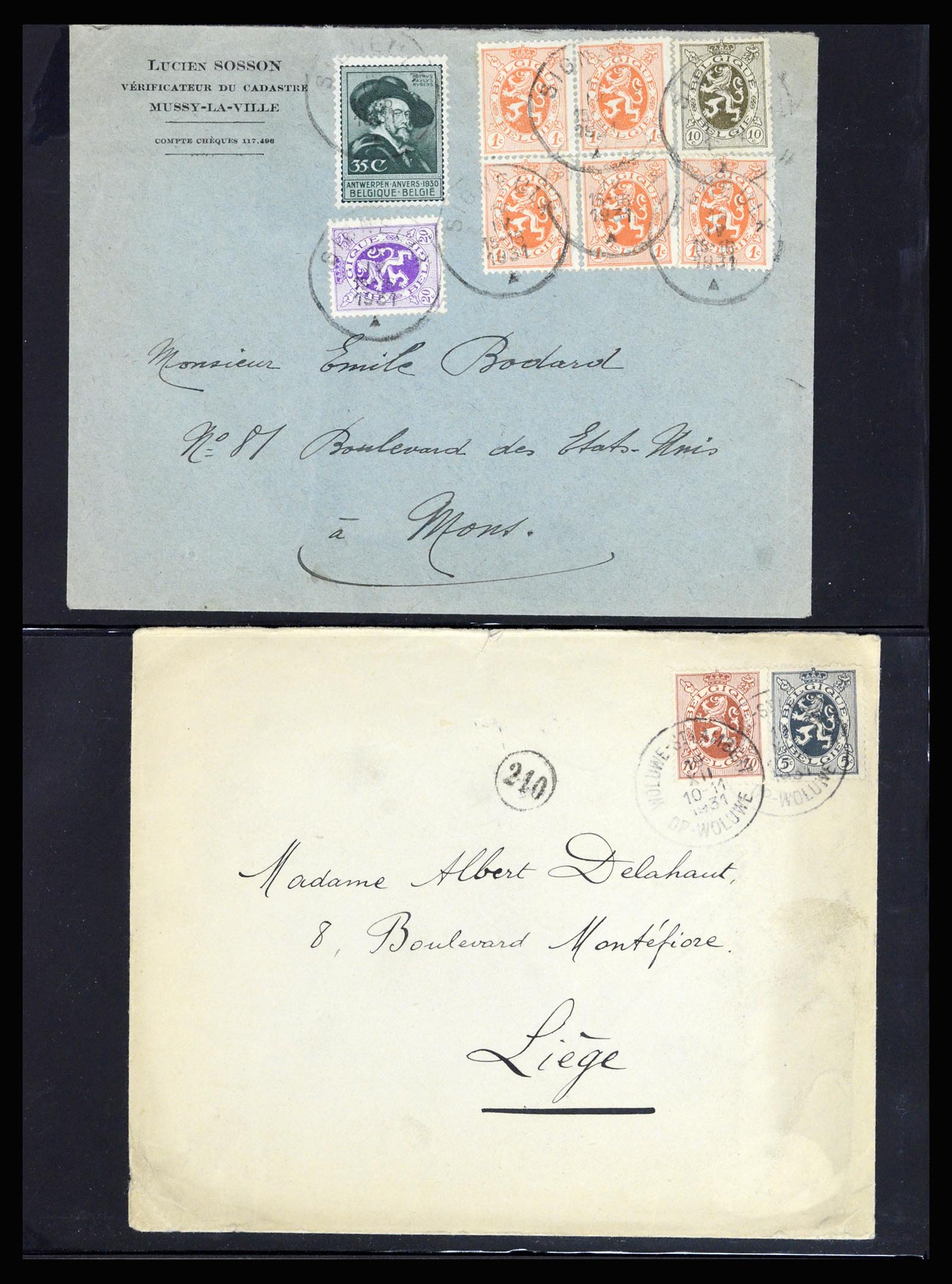 37072 052 - Postzegelverzameling 37072 België brieven 1751 (!)-1959.