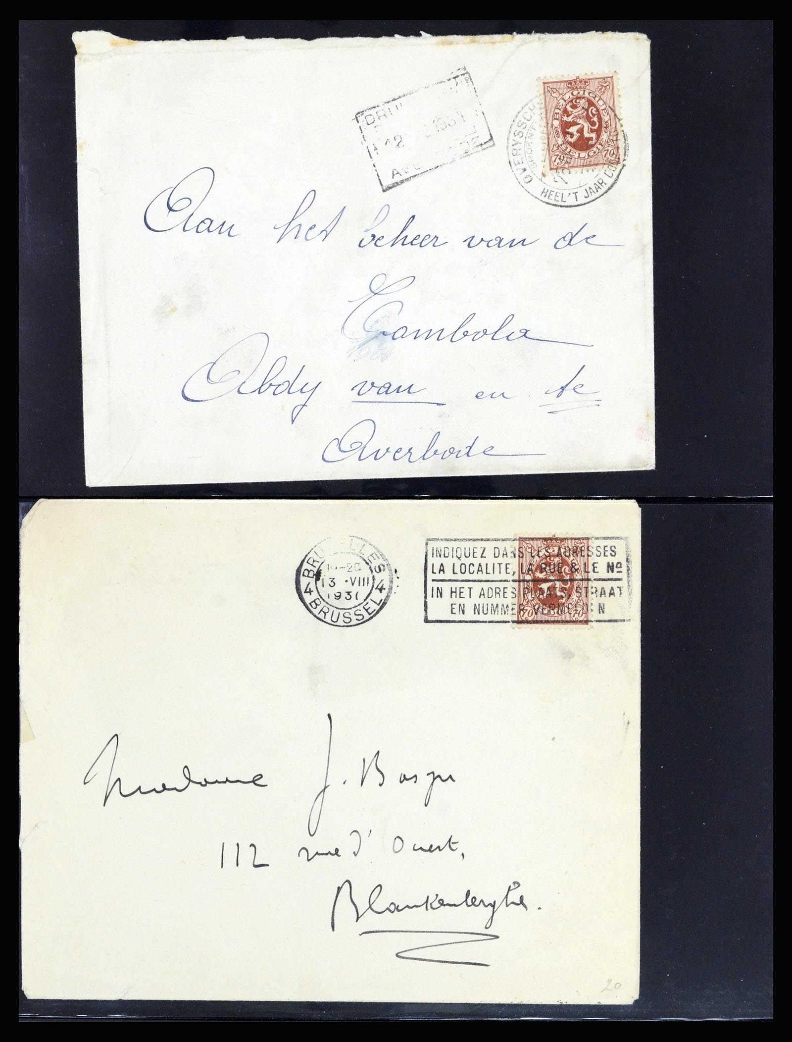 37072 053 - Postzegelverzameling 37072 België brieven 1751 (!)-1959.
