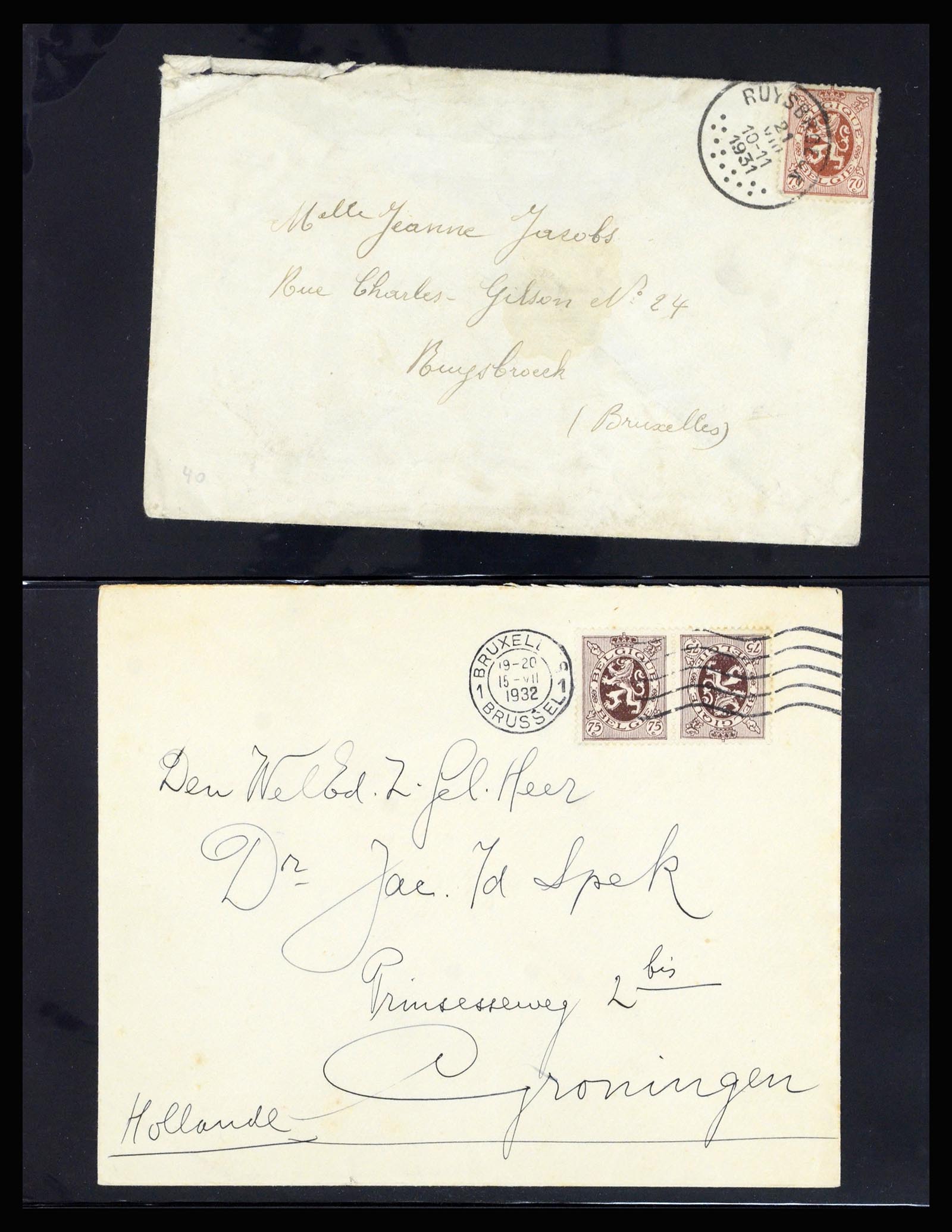37072 054 - Postzegelverzameling 37072 België brieven 1751 (!)-1959.