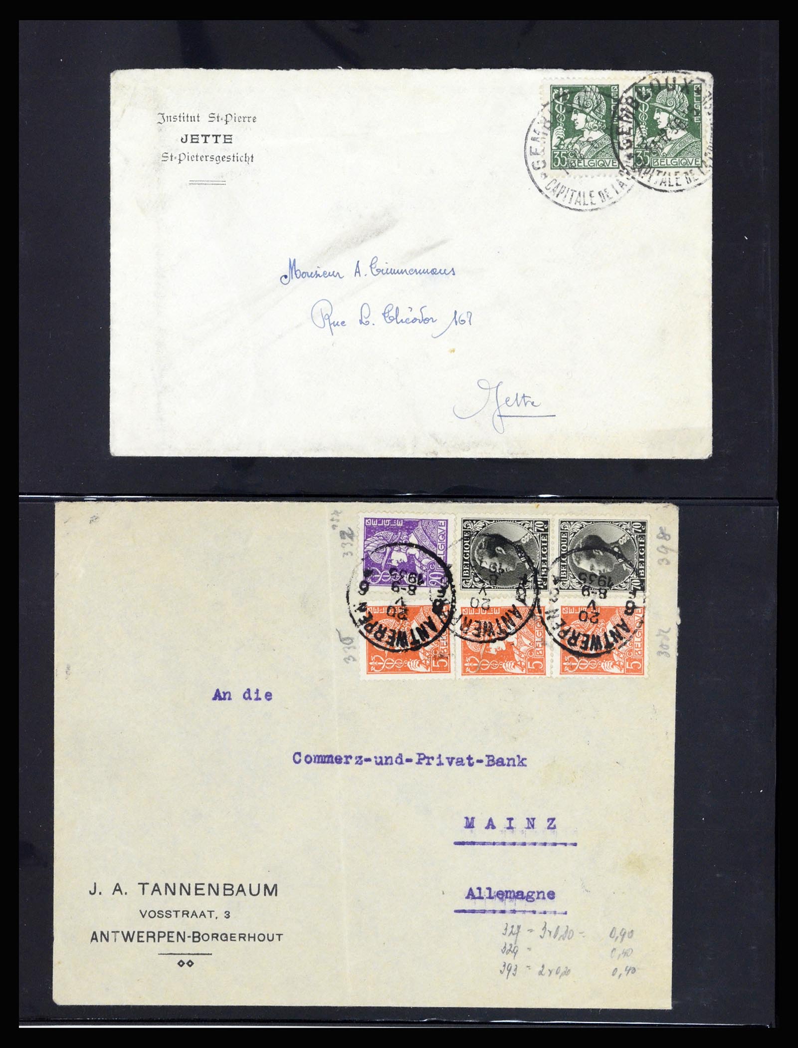 37072 056 - Postzegelverzameling 37072 België brieven 1751 (!)-1959.