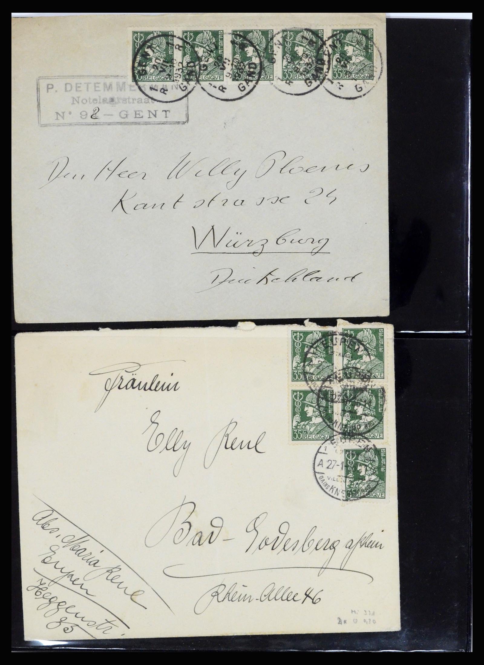 37072 057 - Postzegelverzameling 37072 België brieven 1751 (!)-1959.