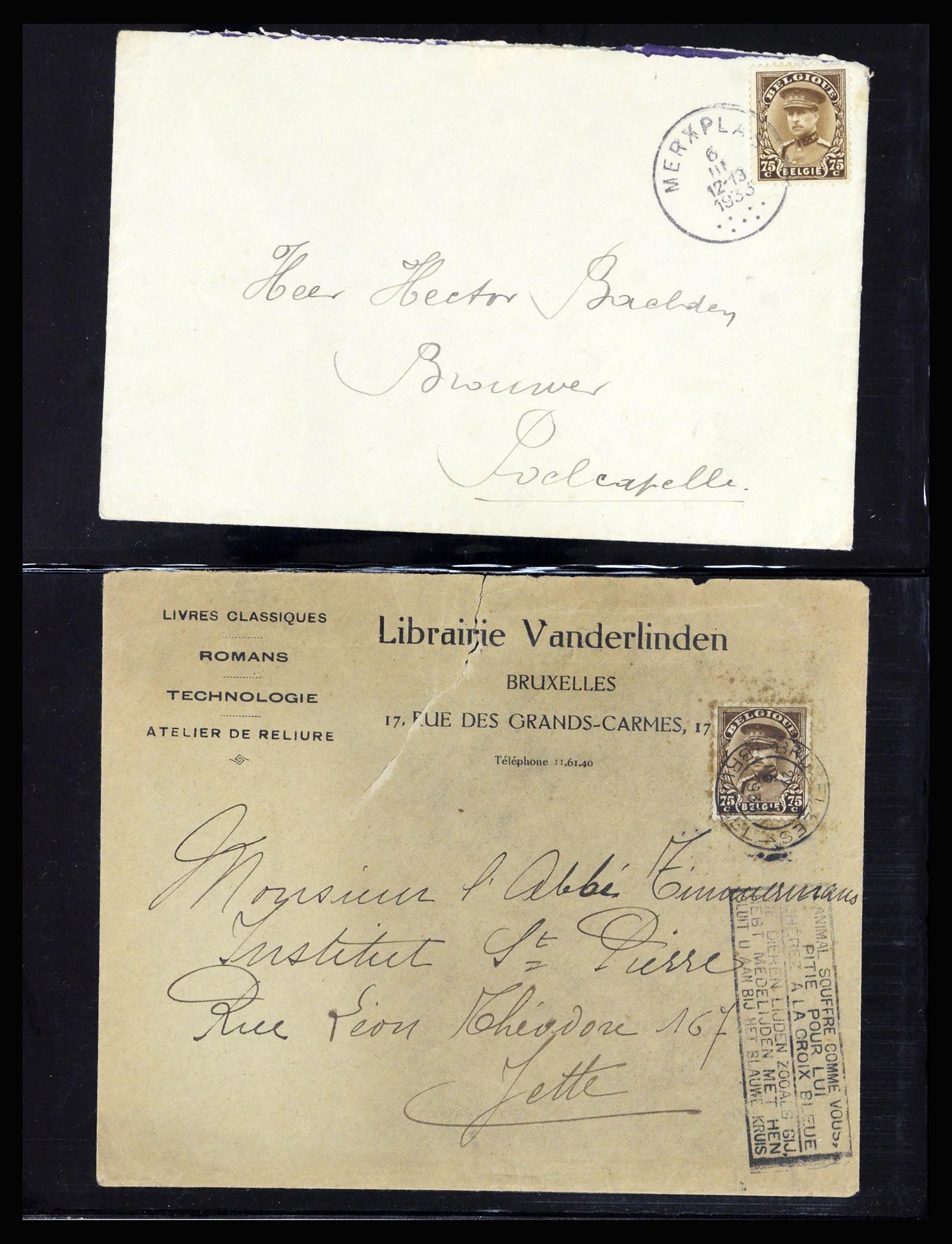 37072 058 - Postzegelverzameling 37072 België brieven 1751 (!)-1959.