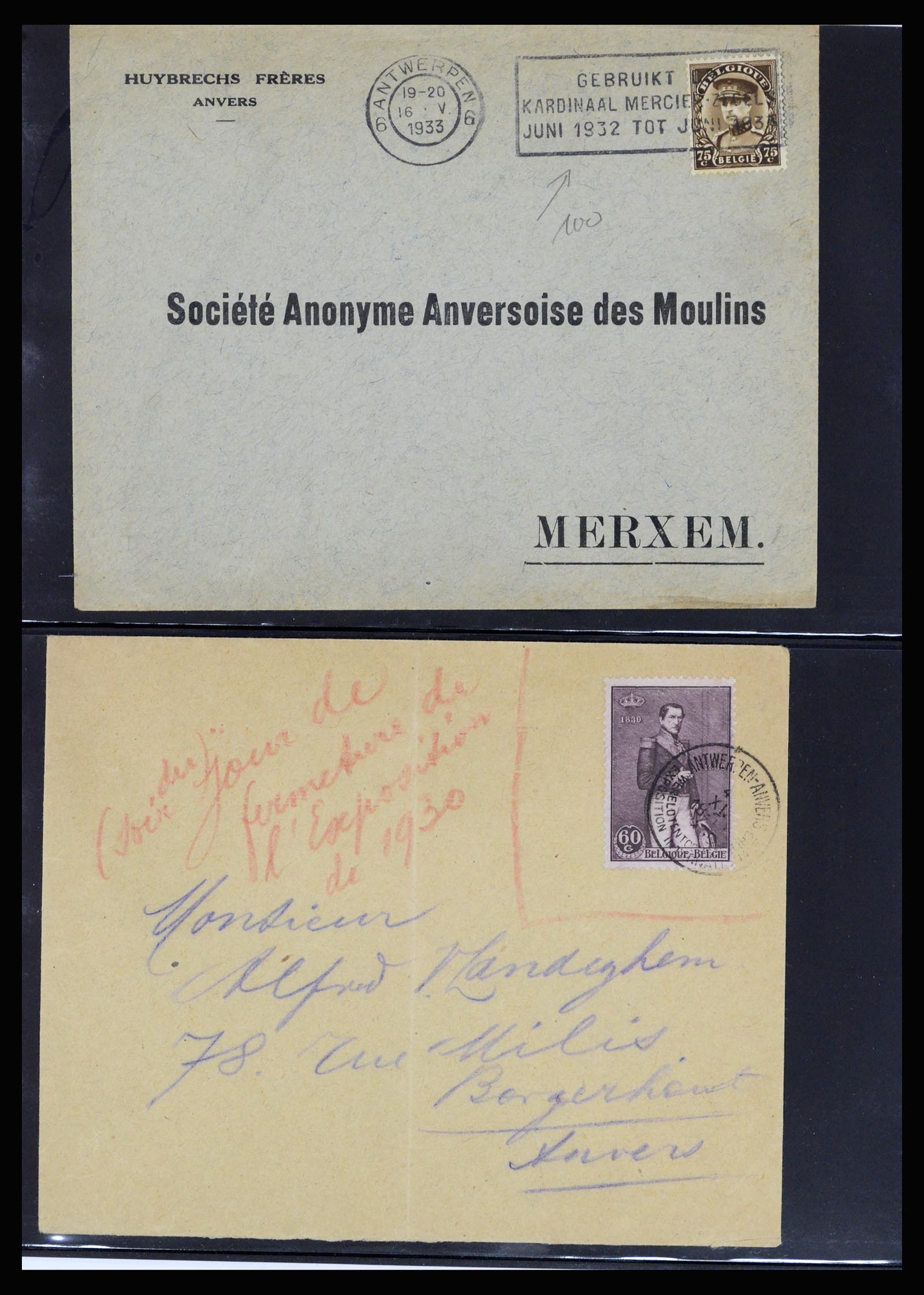 37072 059 - Postzegelverzameling 37072 België brieven 1751 (!)-1959.