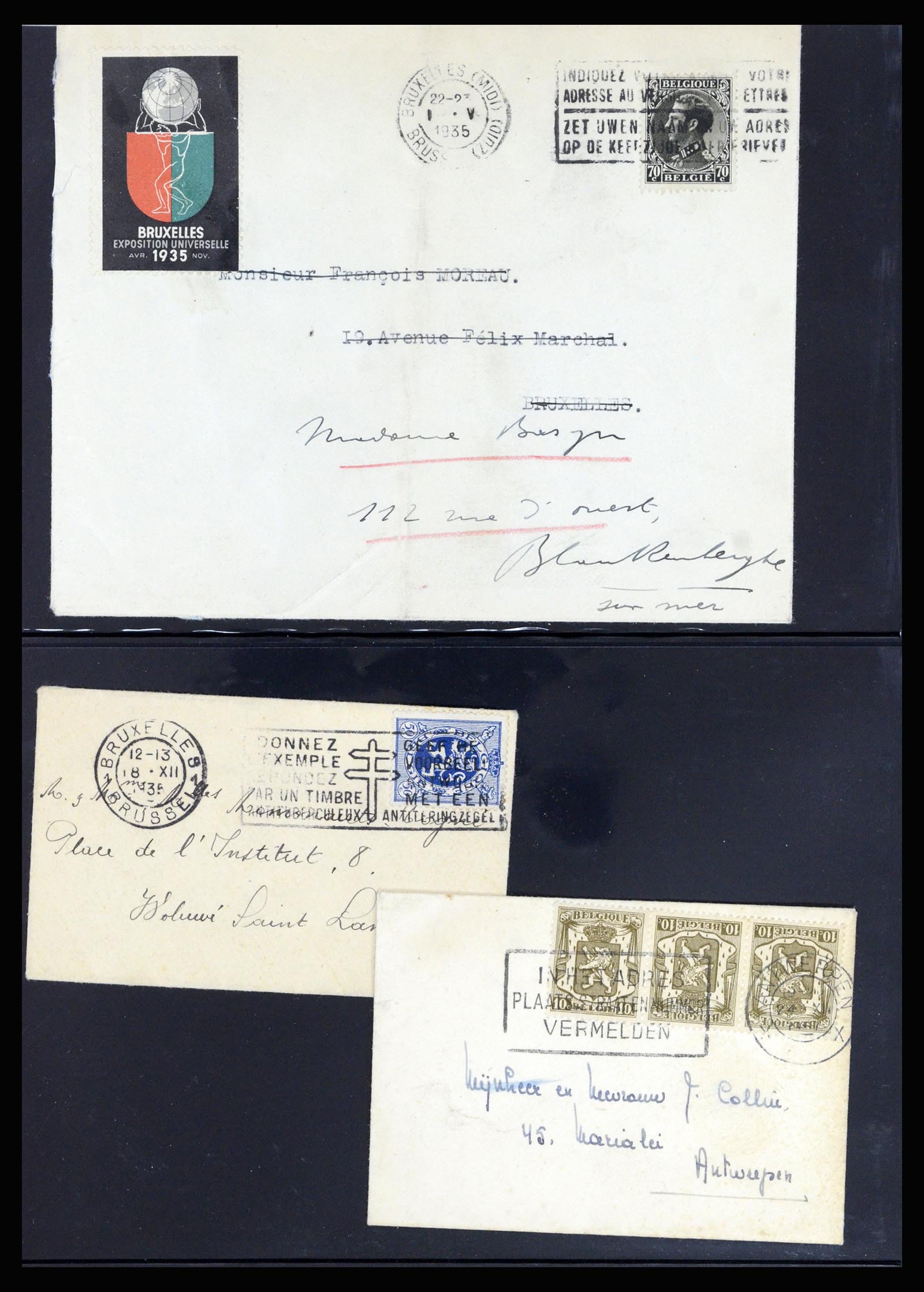 37072 060 - Postzegelverzameling 37072 België brieven 1751 (!)-1959.