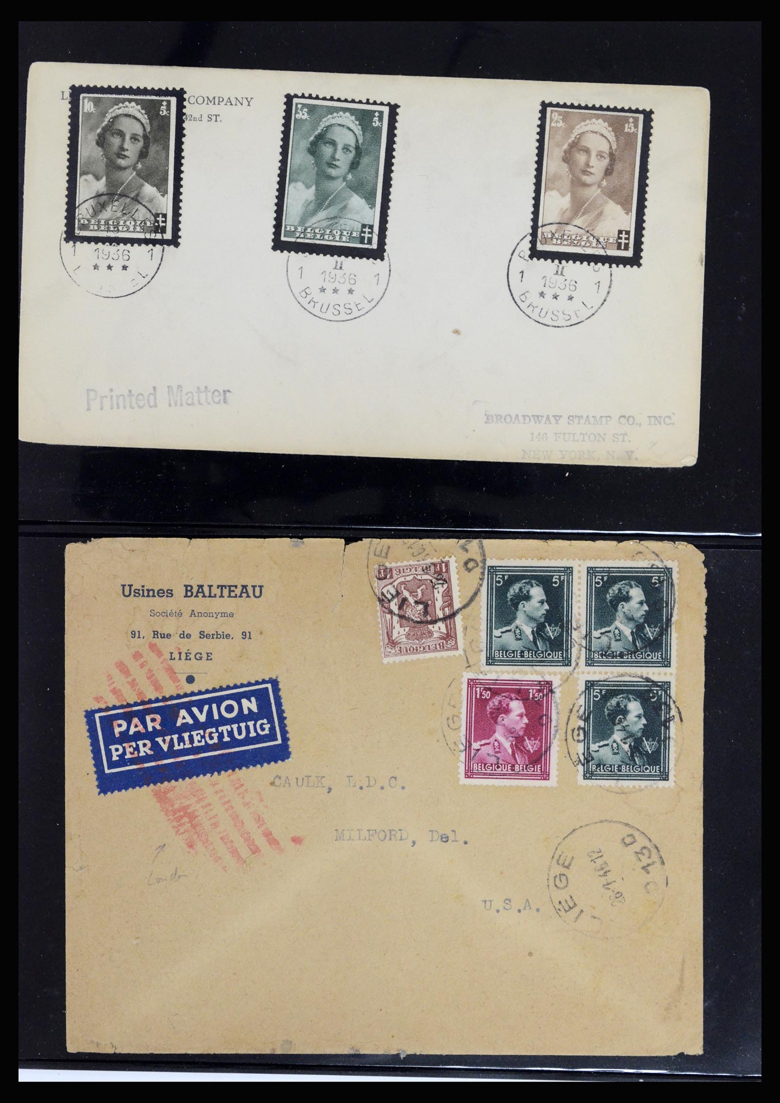 37072 064 - Postzegelverzameling 37072 België brieven 1751 (!)-1959.