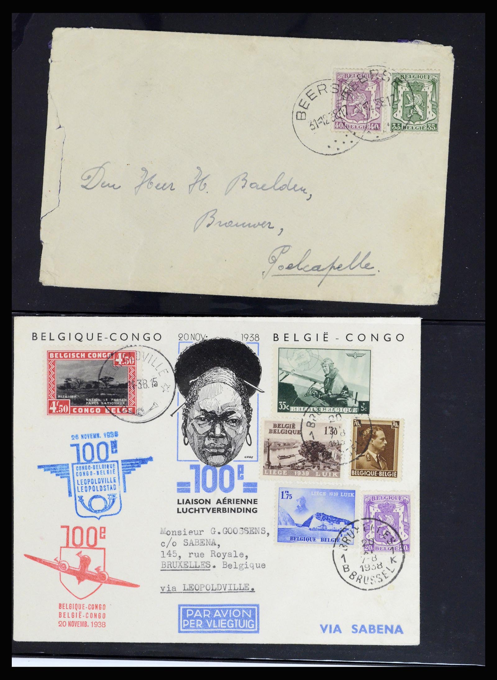 37072 068 - Postzegelverzameling 37072 België brieven 1751 (!)-1959.