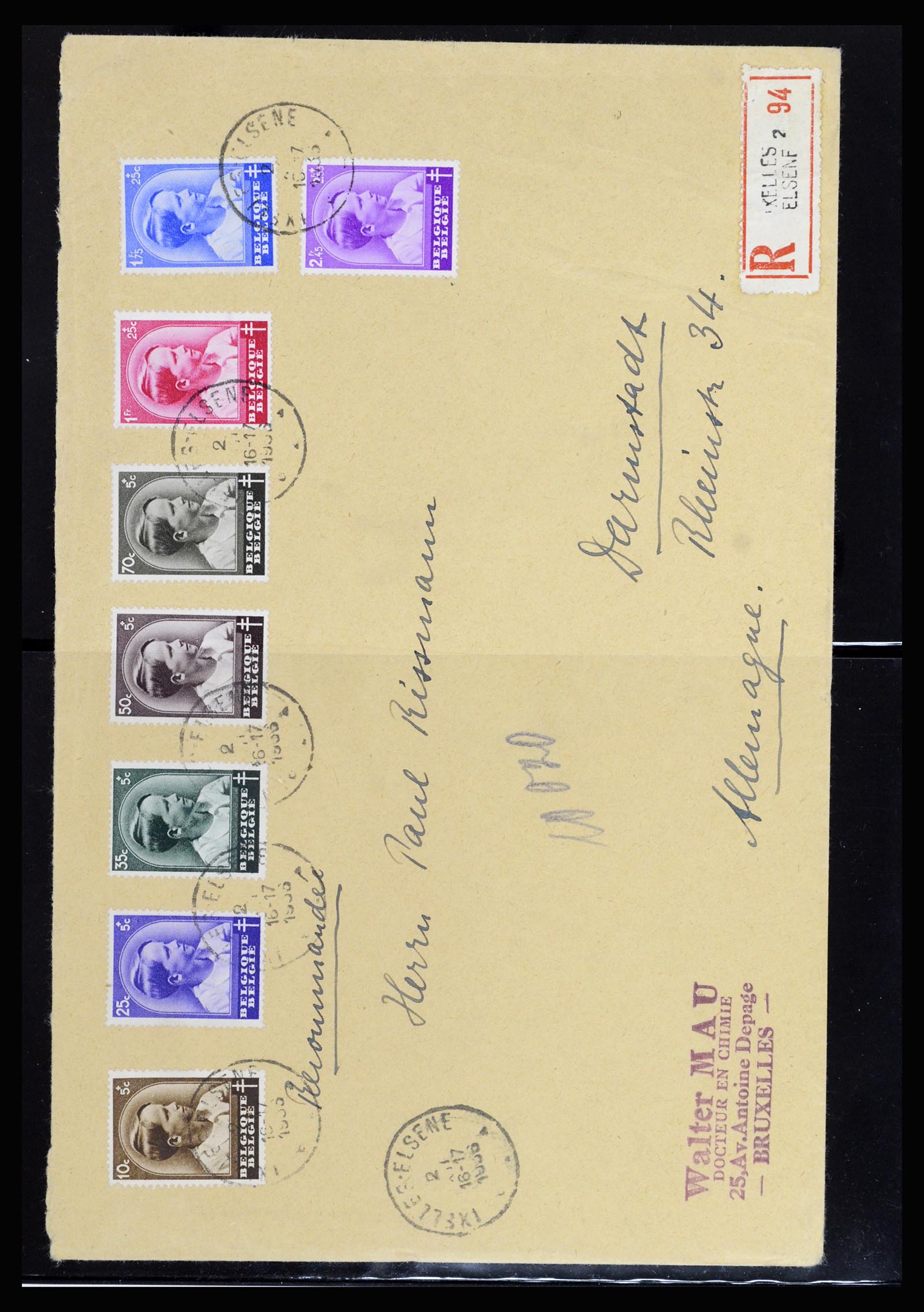 37072 069 - Postzegelverzameling 37072 België brieven 1751 (!)-1959.